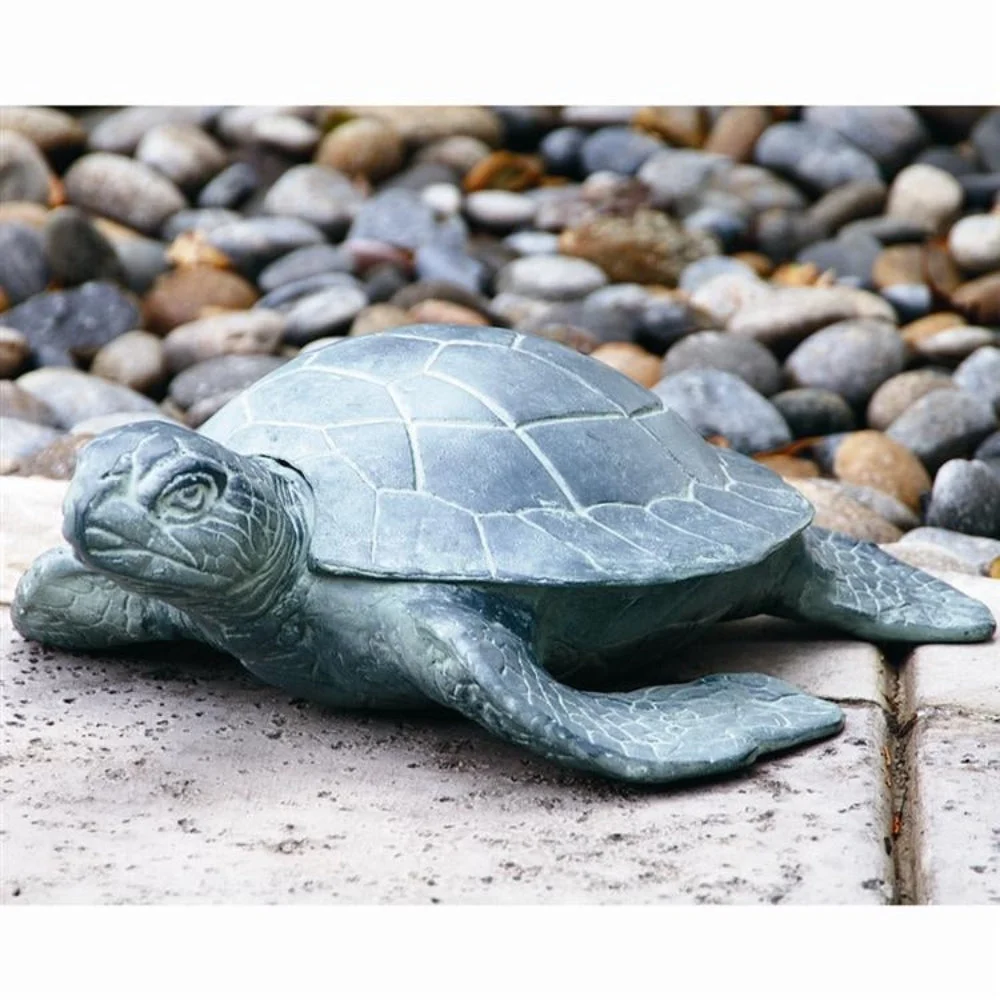 SPI Home Garden Turtle Metal Sculpture – Nature-Inspired Decorative Turtle for Lawn, Patio, or Porch Display, 17" Wide