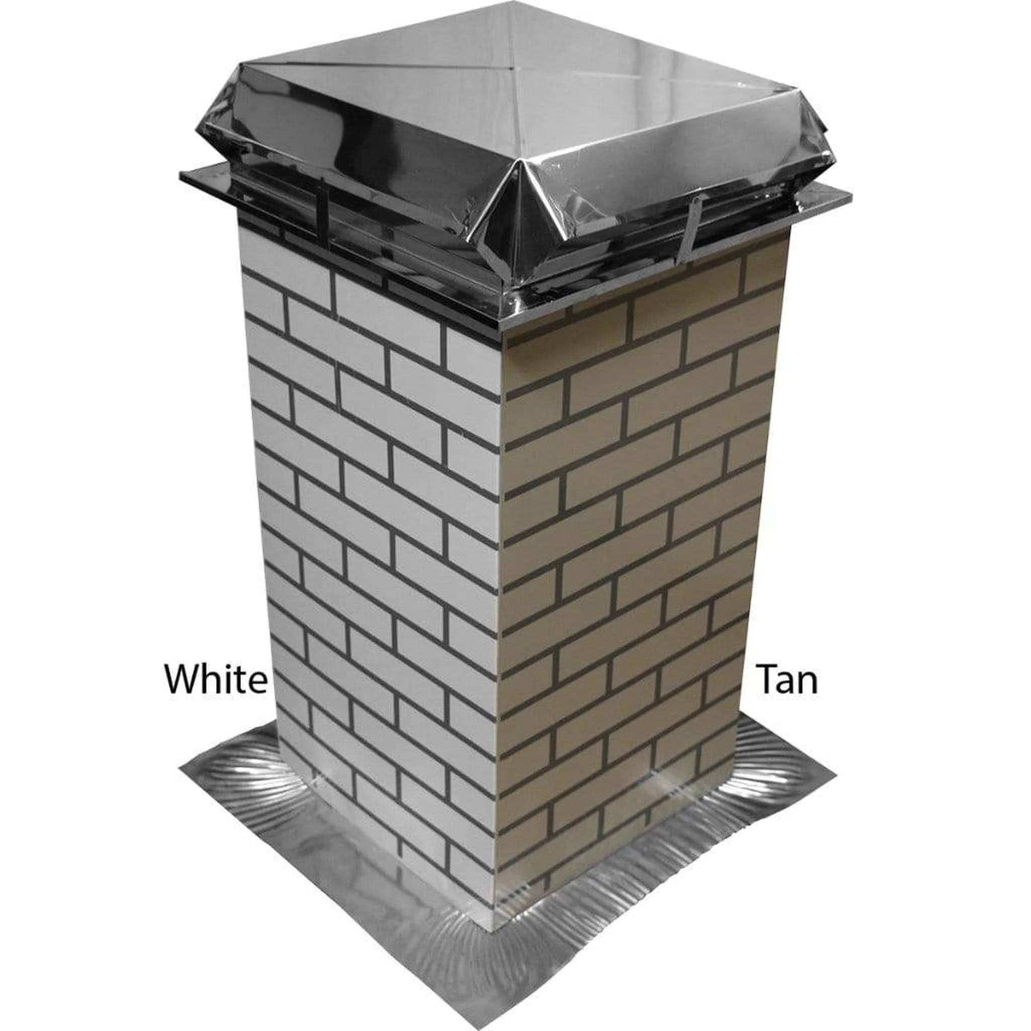 AirJet Rancher 17" x 48" Red Brick B-Vent Decorative Chimney Housing Kits