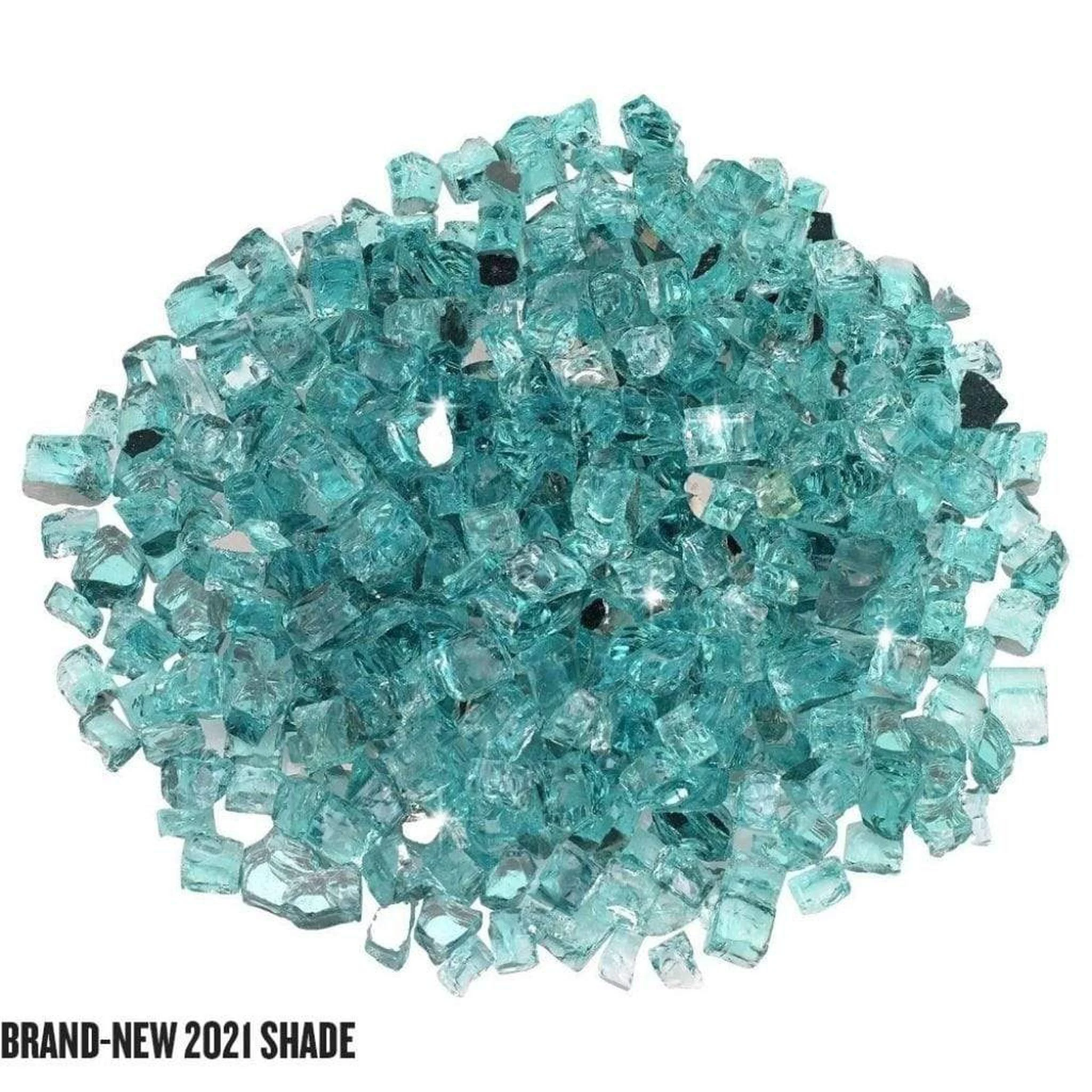 American Fireglass 1/2" Azuria Reflective Fire Glass