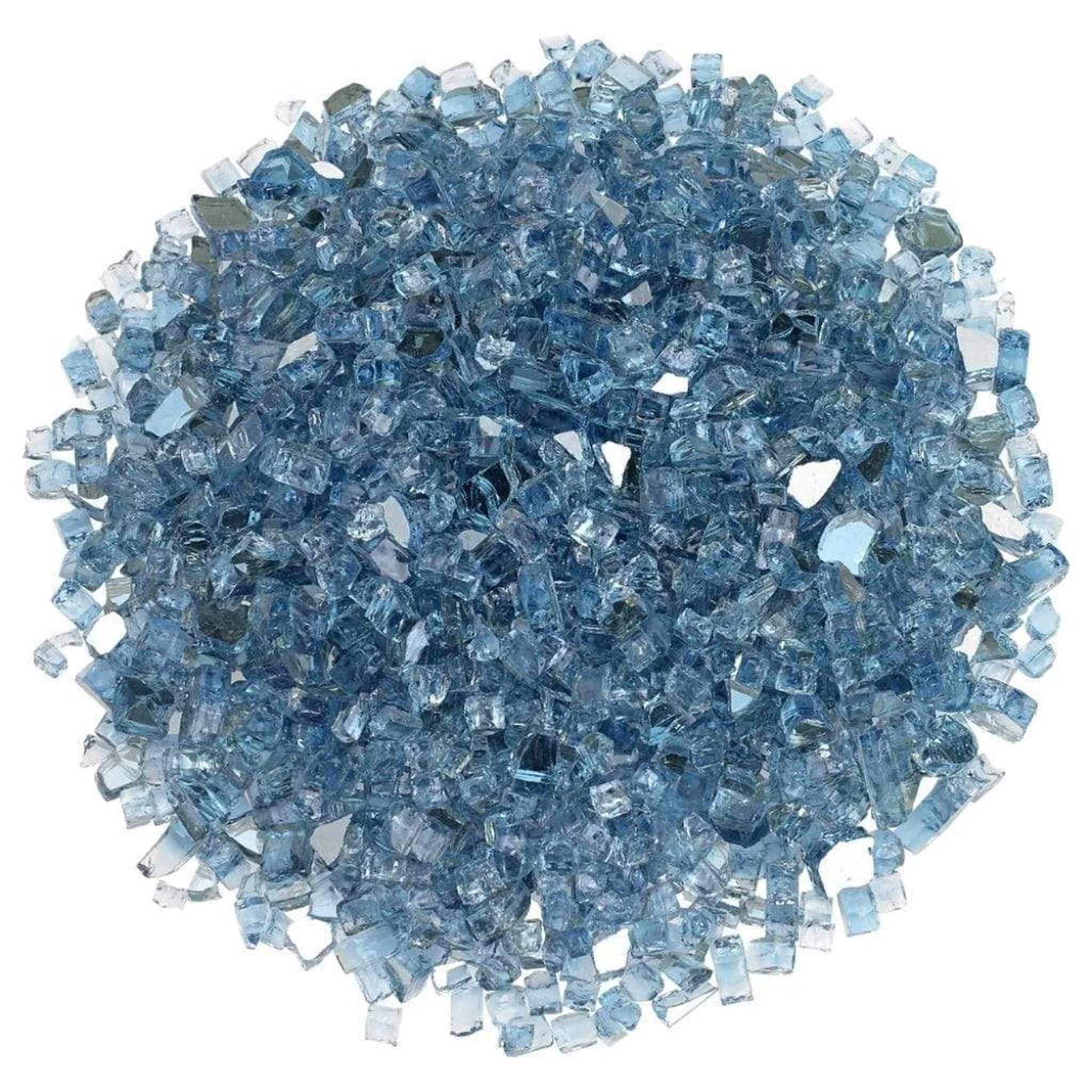 American Fireglass 1/4" Pacific Blue Reflective Fire Glass