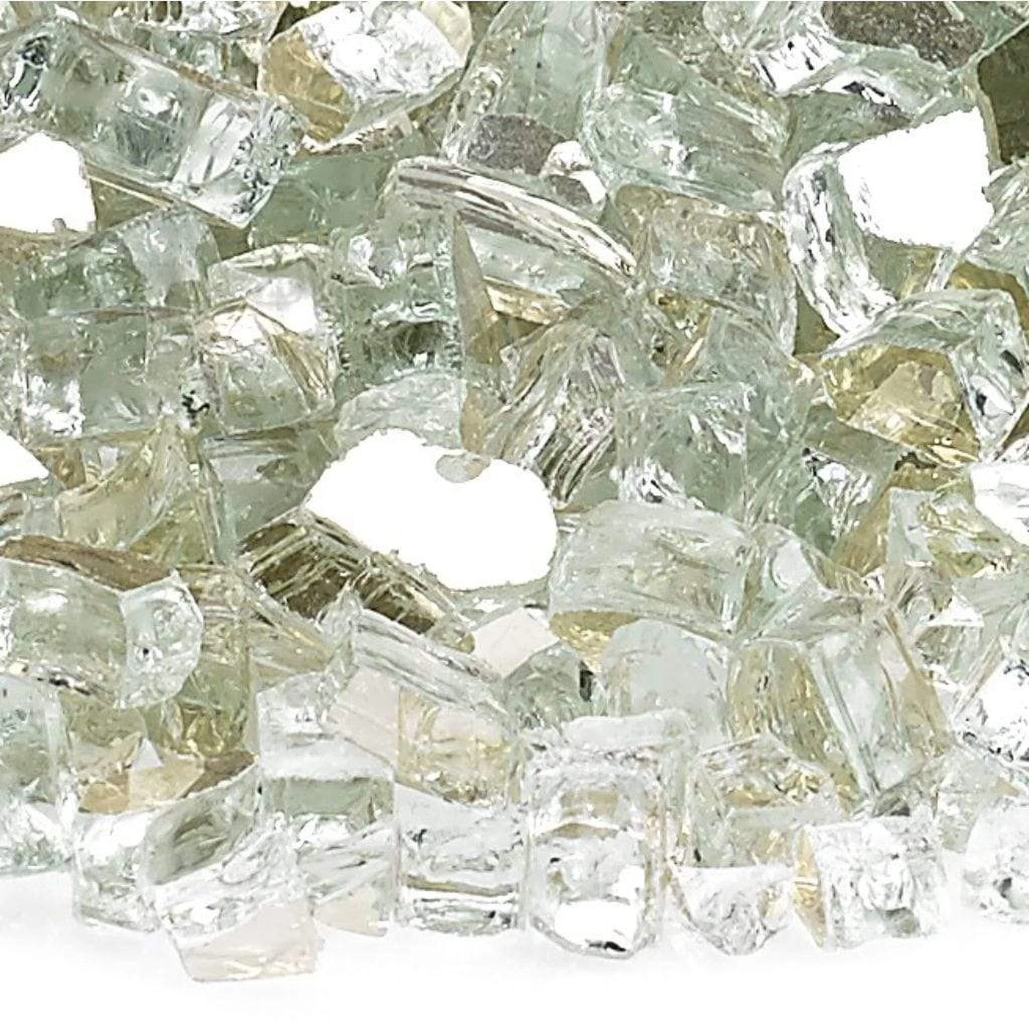 American Fireglass 1/4" Platinum Reflective Fire Glass