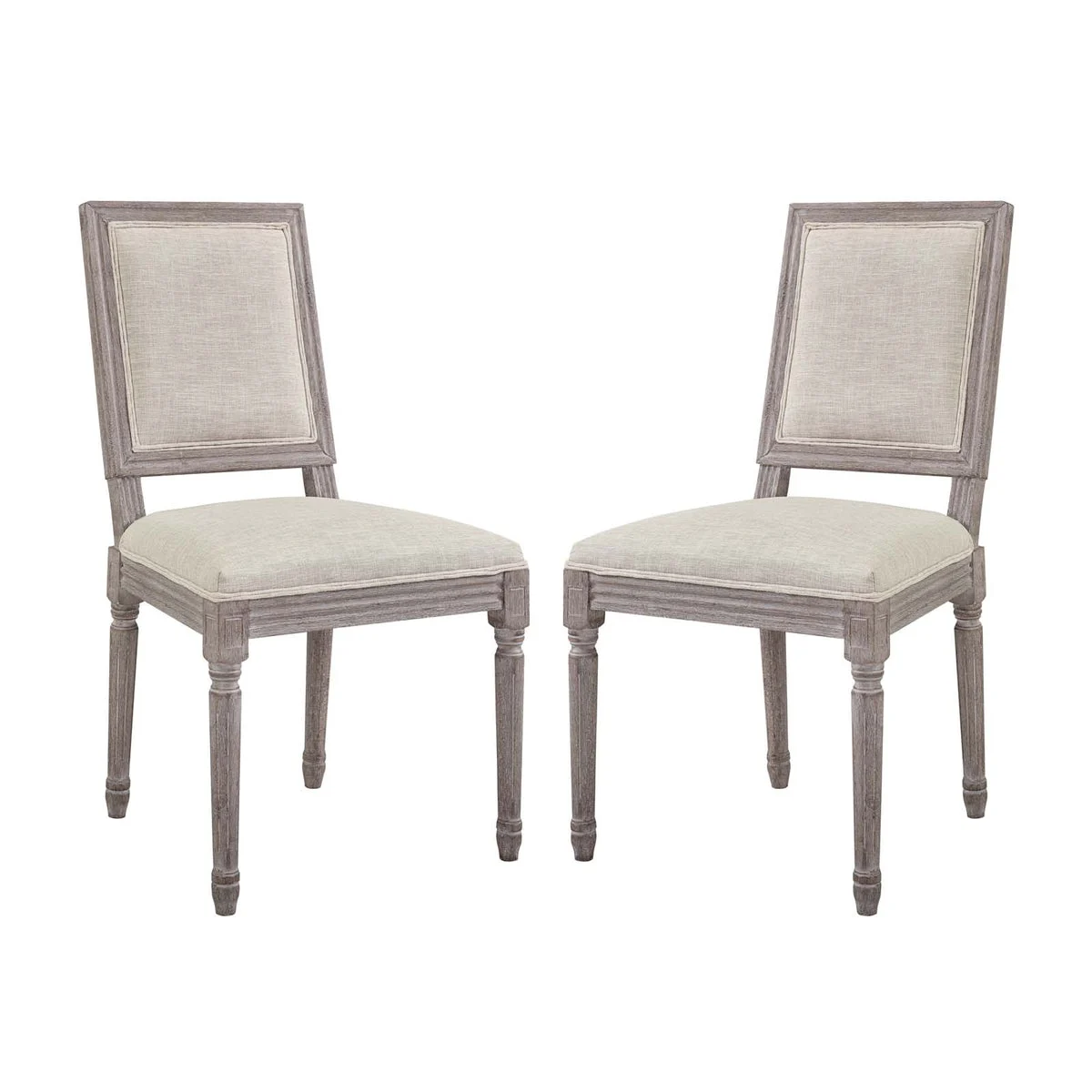Modway Court Dining Side Chair Upholstered Fabric Set of 2