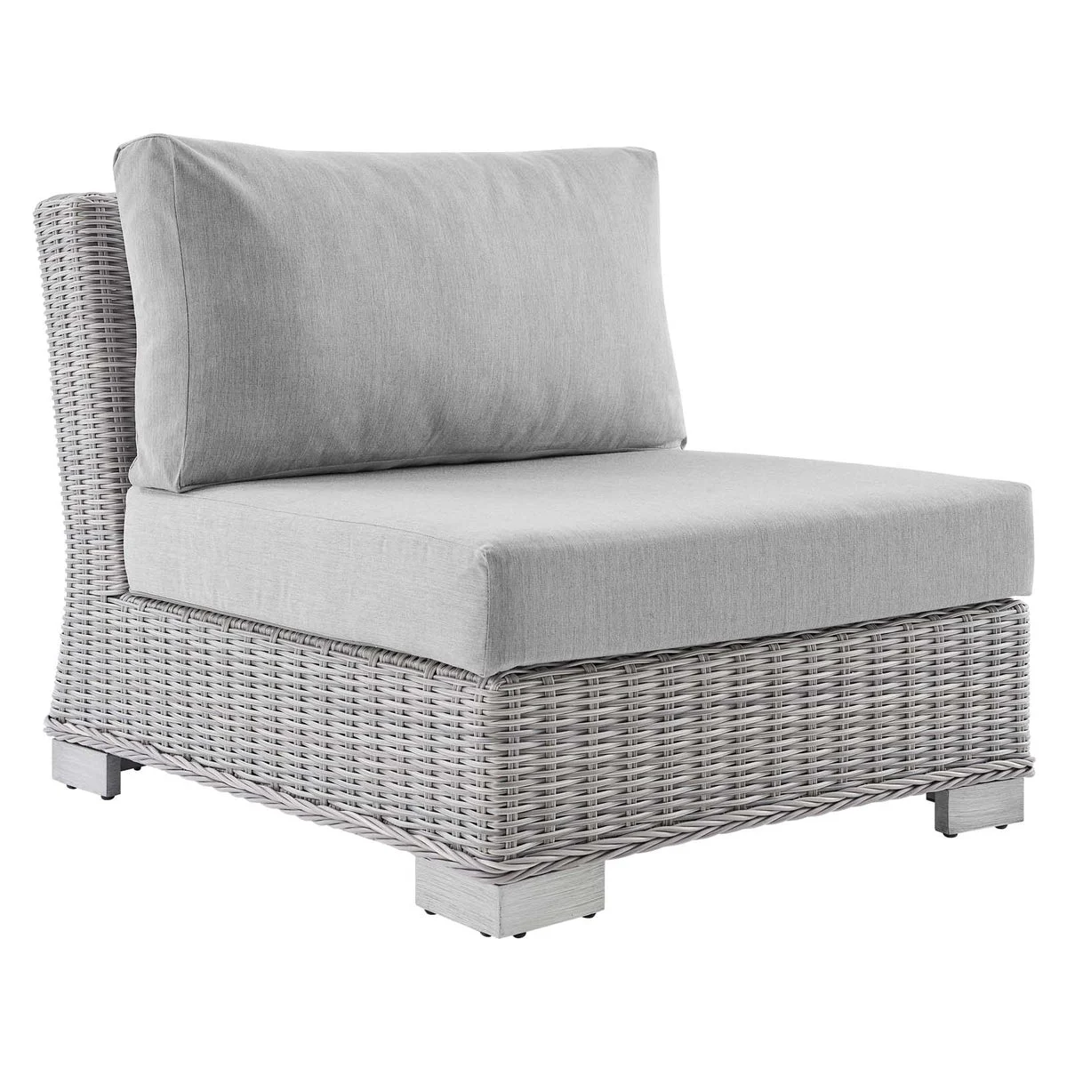 Modway Conway Sunbrella Outdoor Patio Wicker Rattan Armless Chair