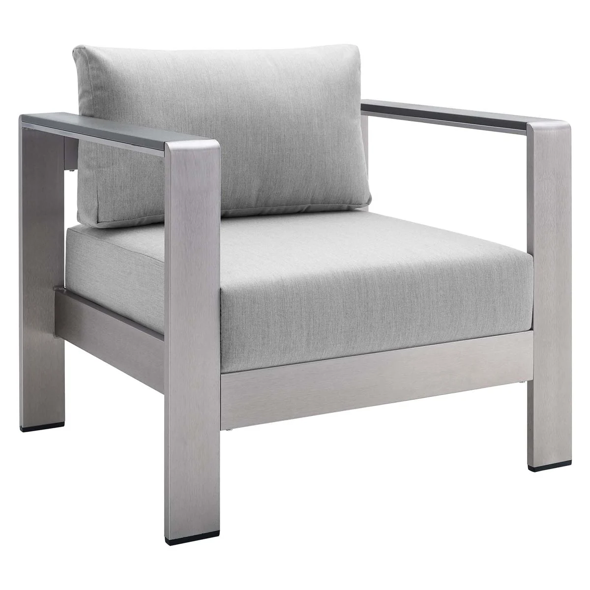 Modway Shore Sunbrella Fabric Aluminum Outdoor Patio Armchair