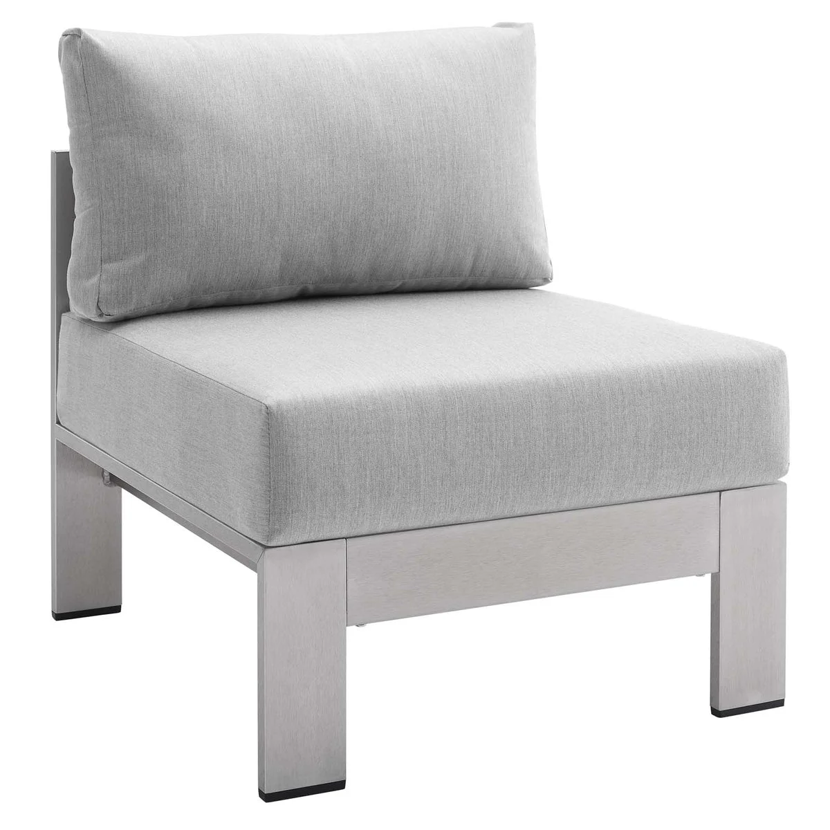 Modway Shore Sunbrella Fabric Aluminum Outdoor Patio Armless Chair