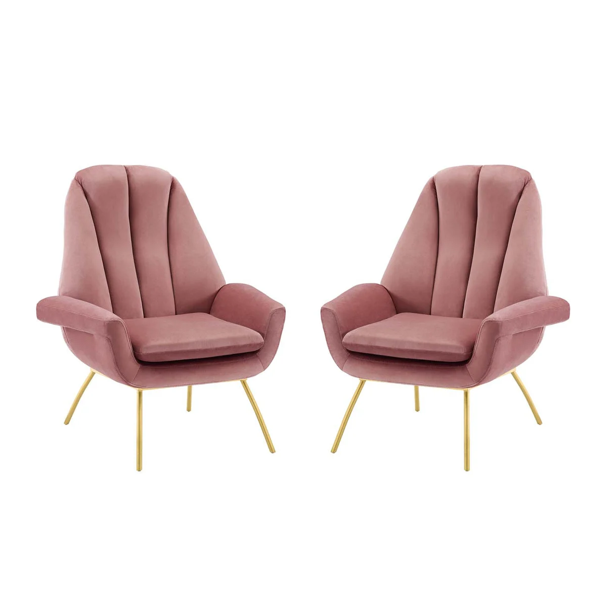 Modway Summit Armchair Performance Velvet Set of 2