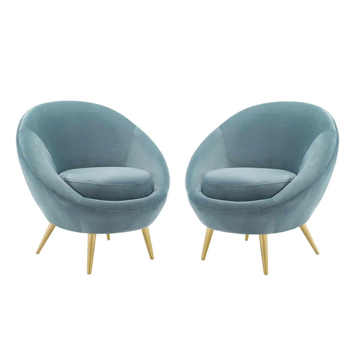 Modway Circuit Accent Chair Performance Velvet Set of 2