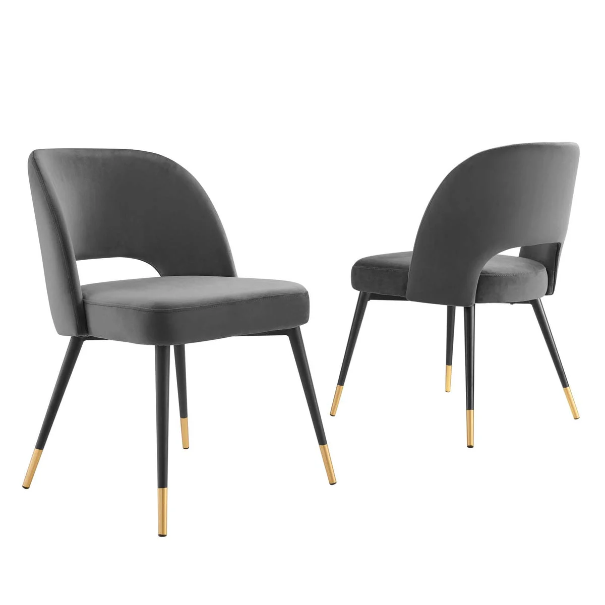 Modway Rouse Performance Velvet Dining Side Chairs - Set of 2
