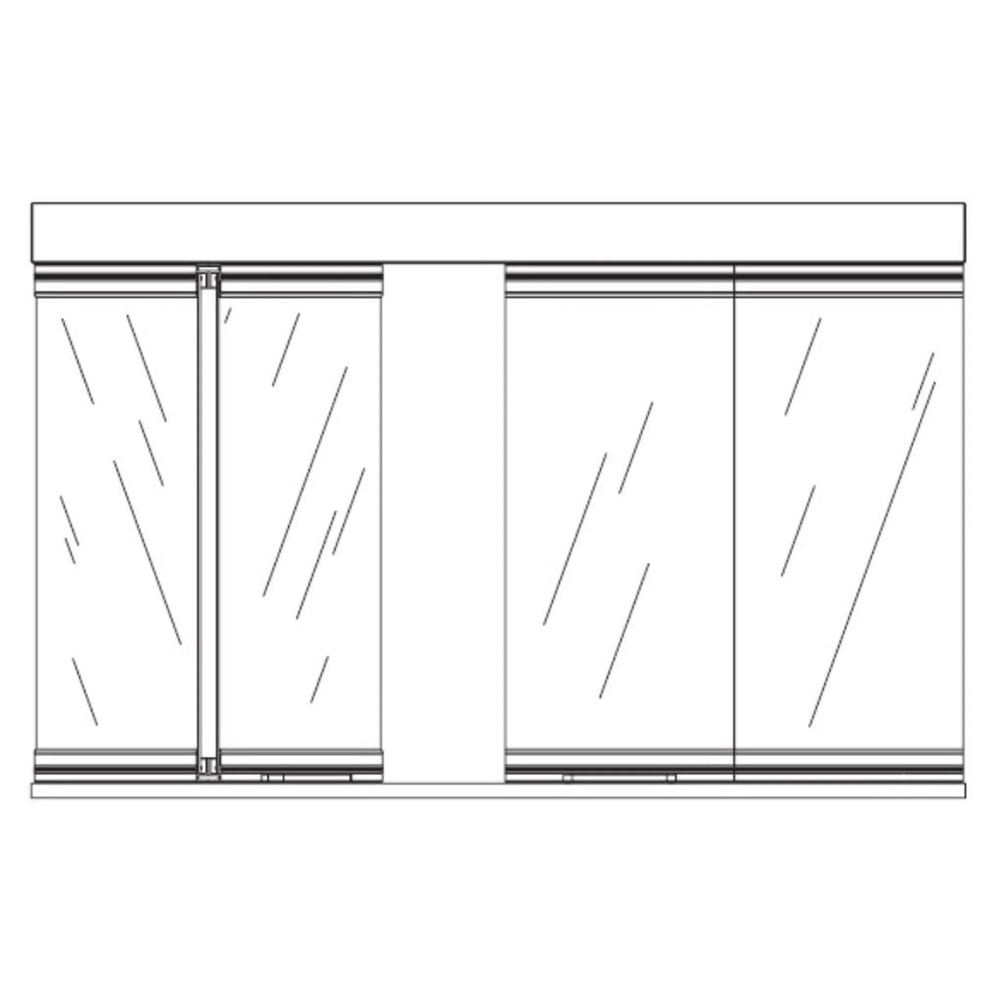 Empire Bi-Fold Black Glass Doors for 34" Keystone B-Vent Deluxe Fireplace