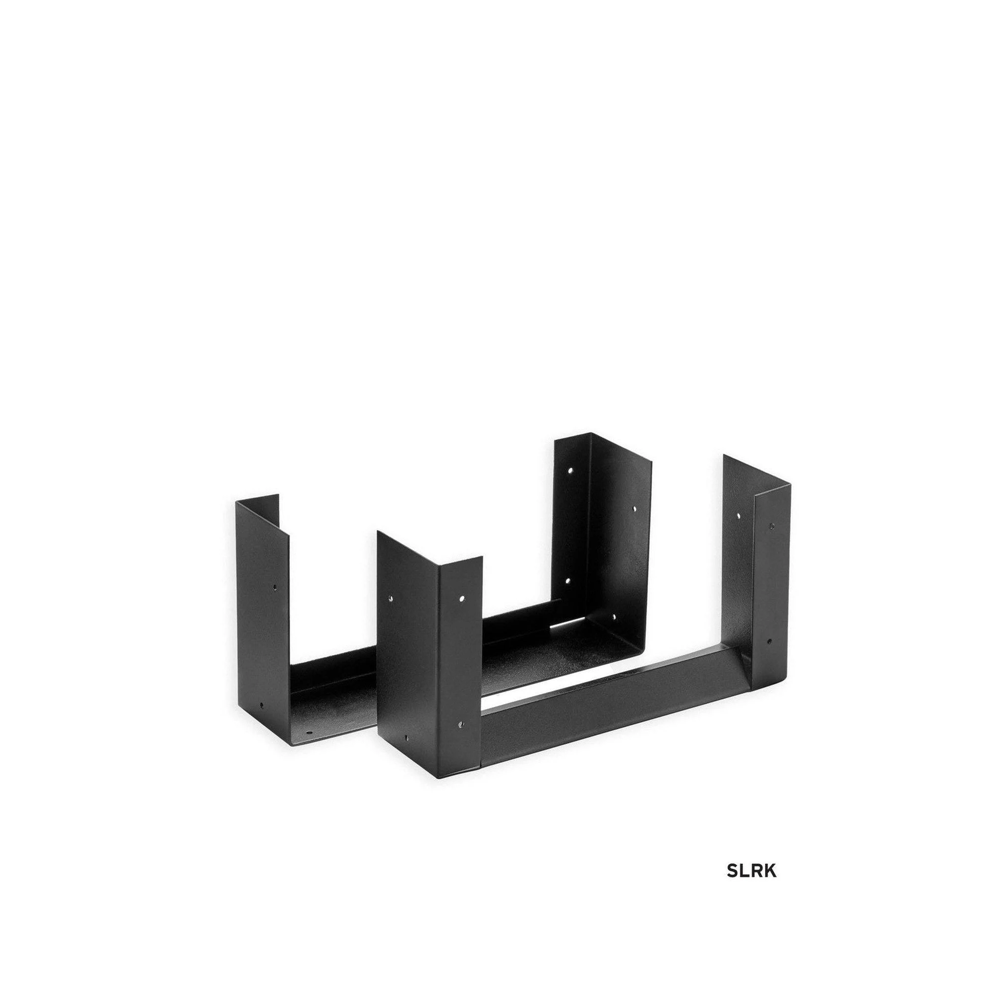 HY-C Black-Painted Steel Adjustable Log Rack Bracket Kit