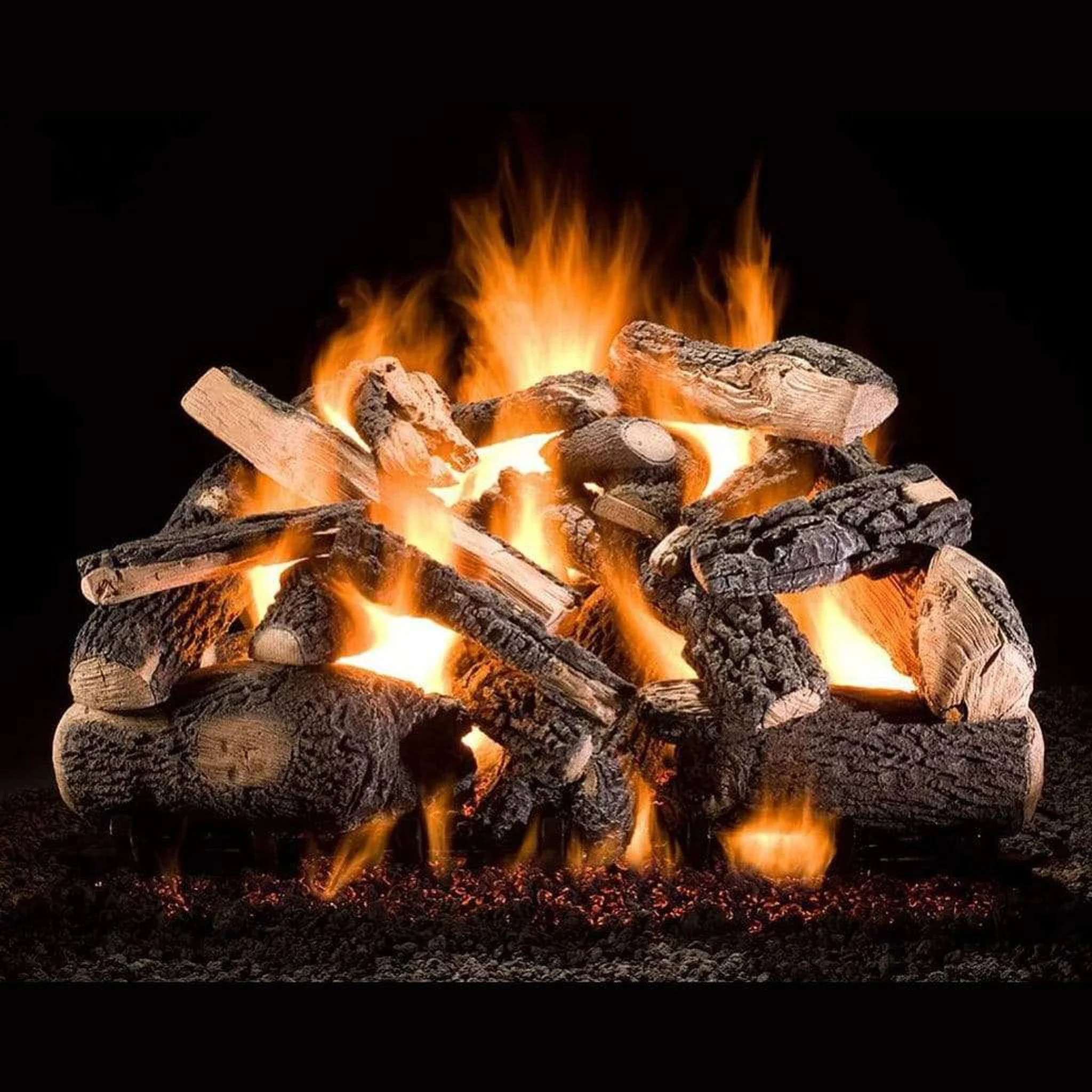 Hargrove 60" Kodiak Char Triple Stack Single Side Large Vented Gas Log