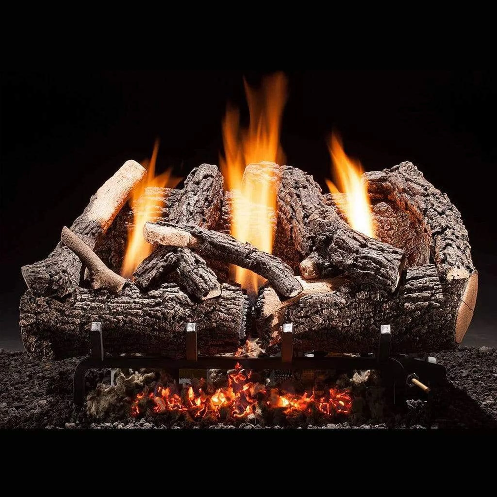 Hargrove 24" Heritage Char Vent-Free Natural Gas Log Set With Variable Flame Valve
