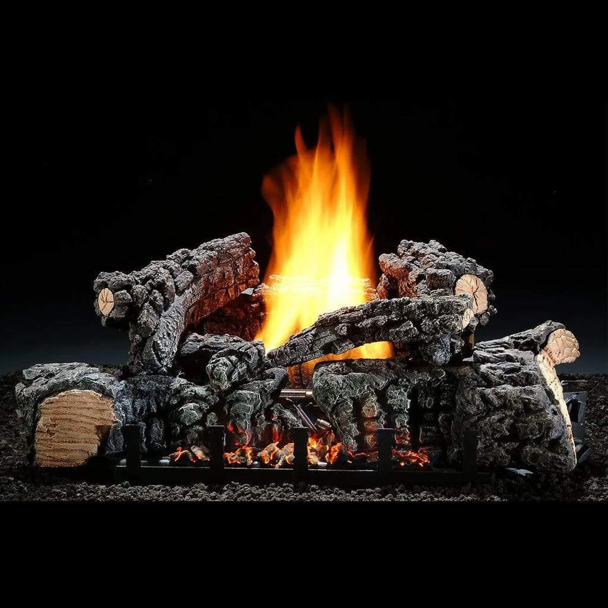 Hargrove 22" Highland Glow Vent-Free Natural Gas Log Set With Manual Valve