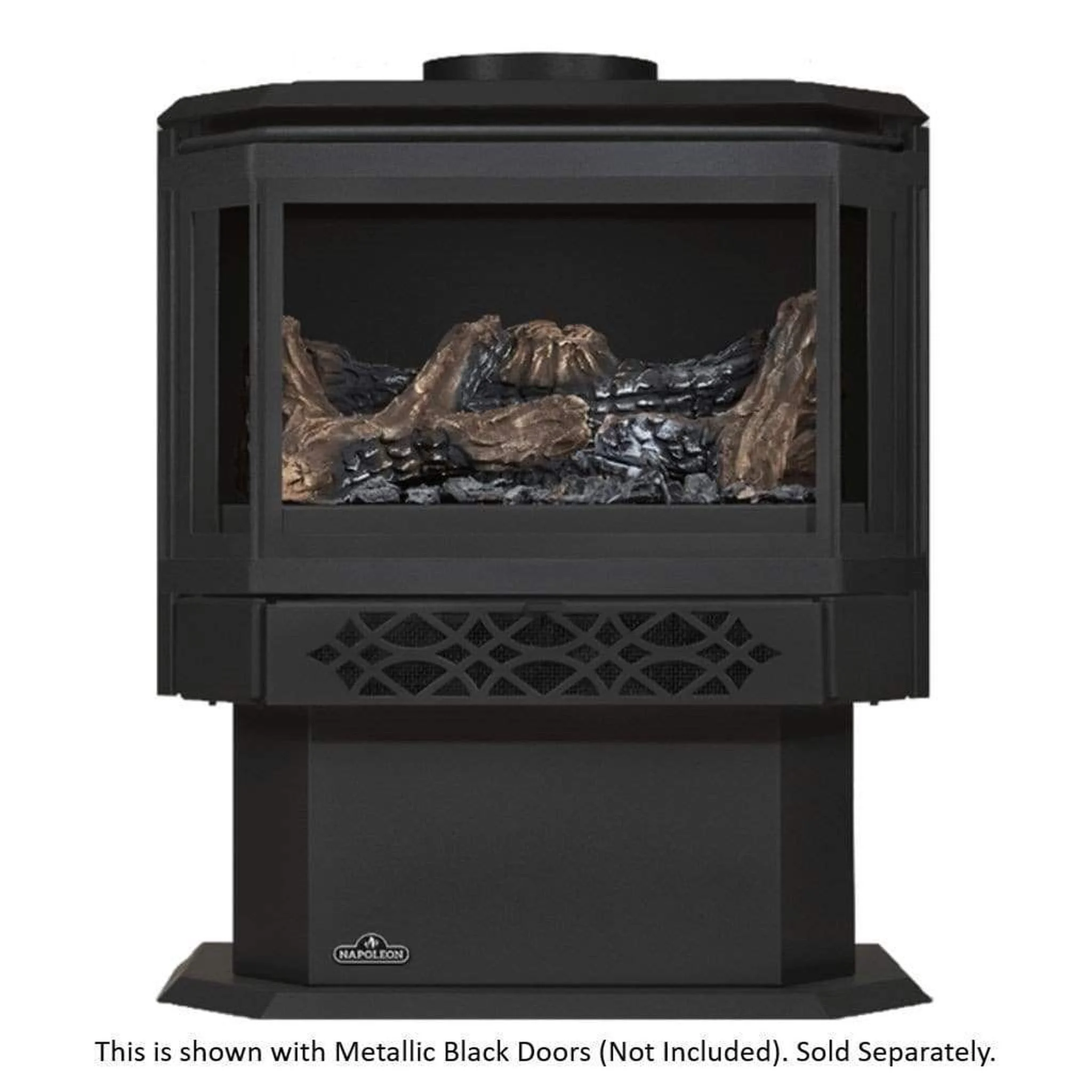 Napoleon Haliburton 23" Black Direct Vent Gas Stove With Electronic Ignition