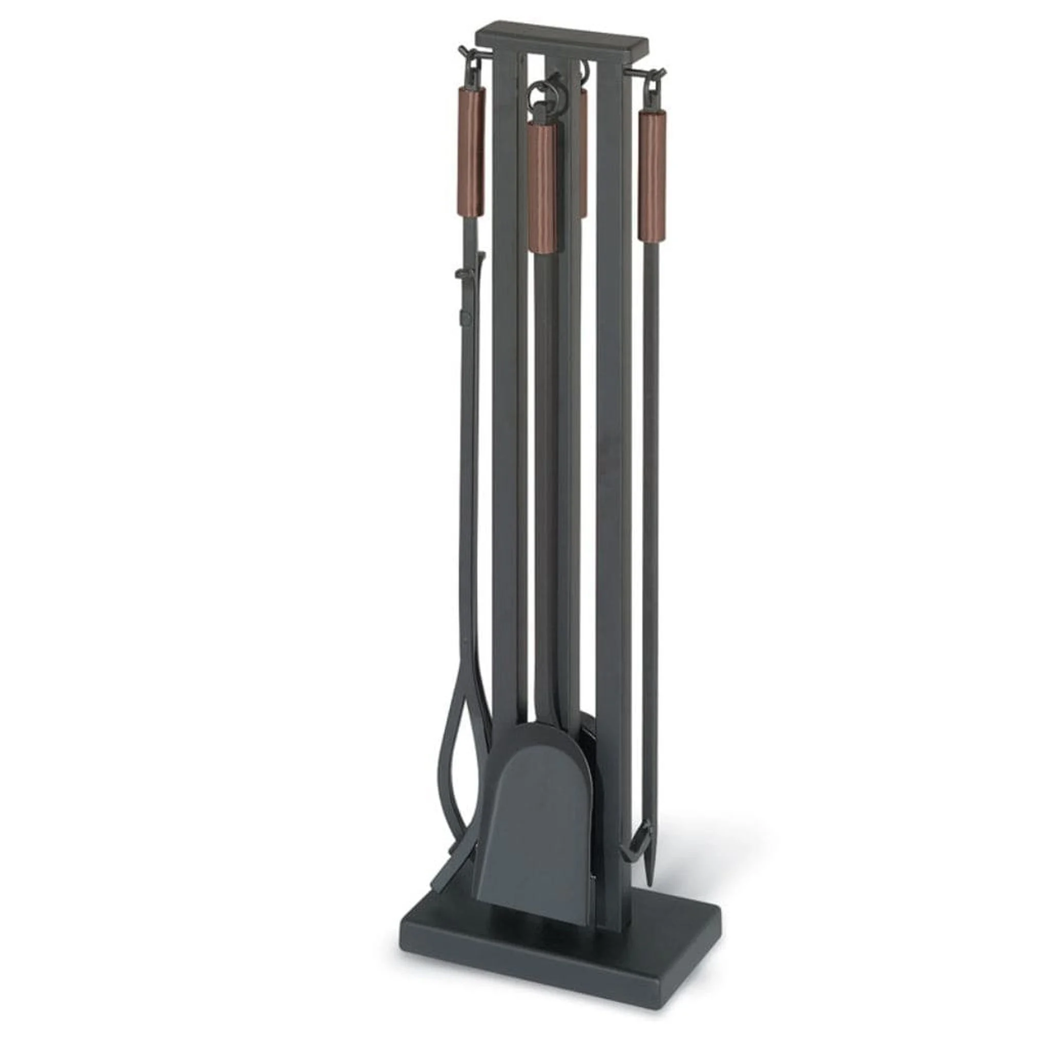 Pilgrim Contemporary 32" Matte Black 4-Piece Tool Set With Burnished Bronze Handles