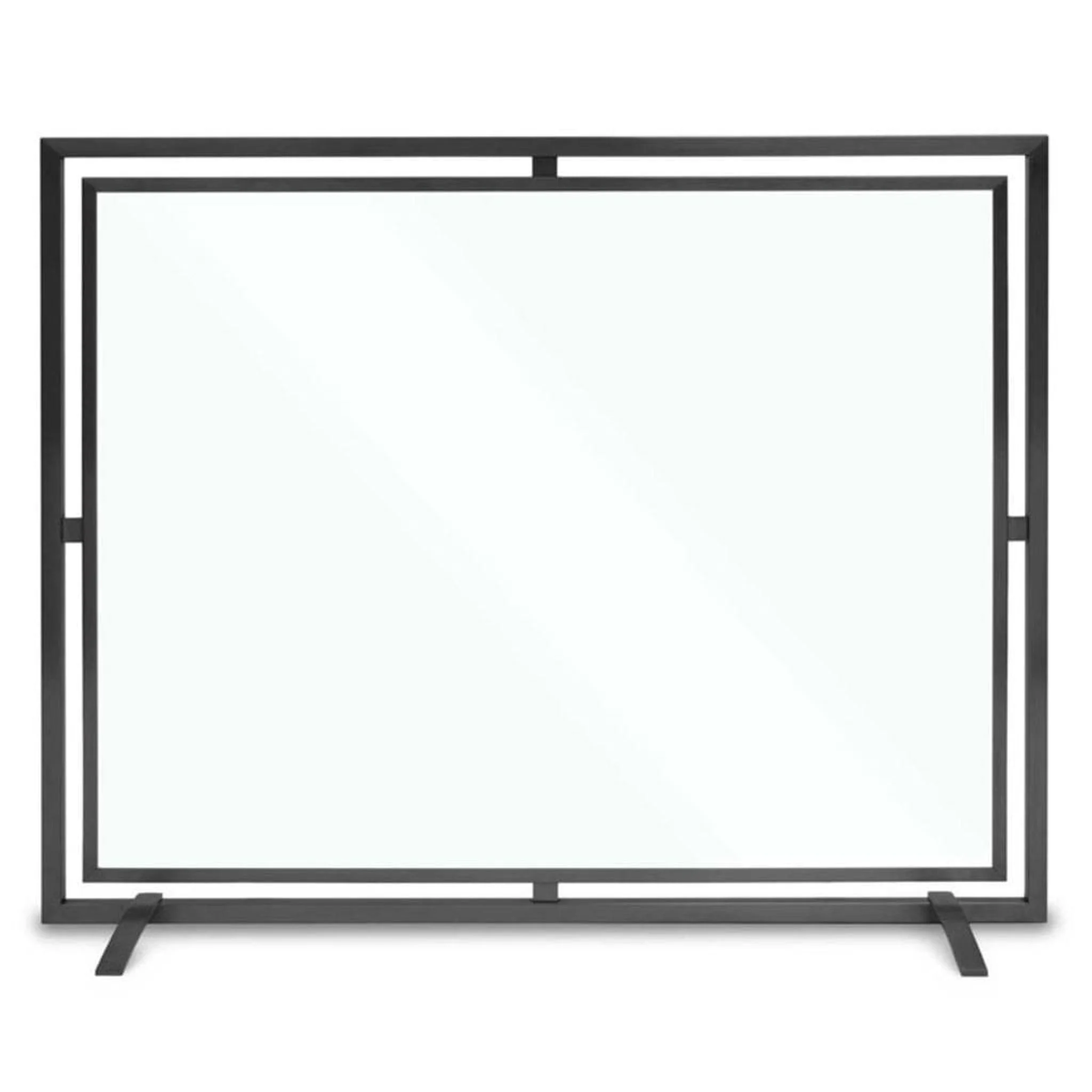 Pilgrim Floating Glass 39" Black Single-Panel Screen
