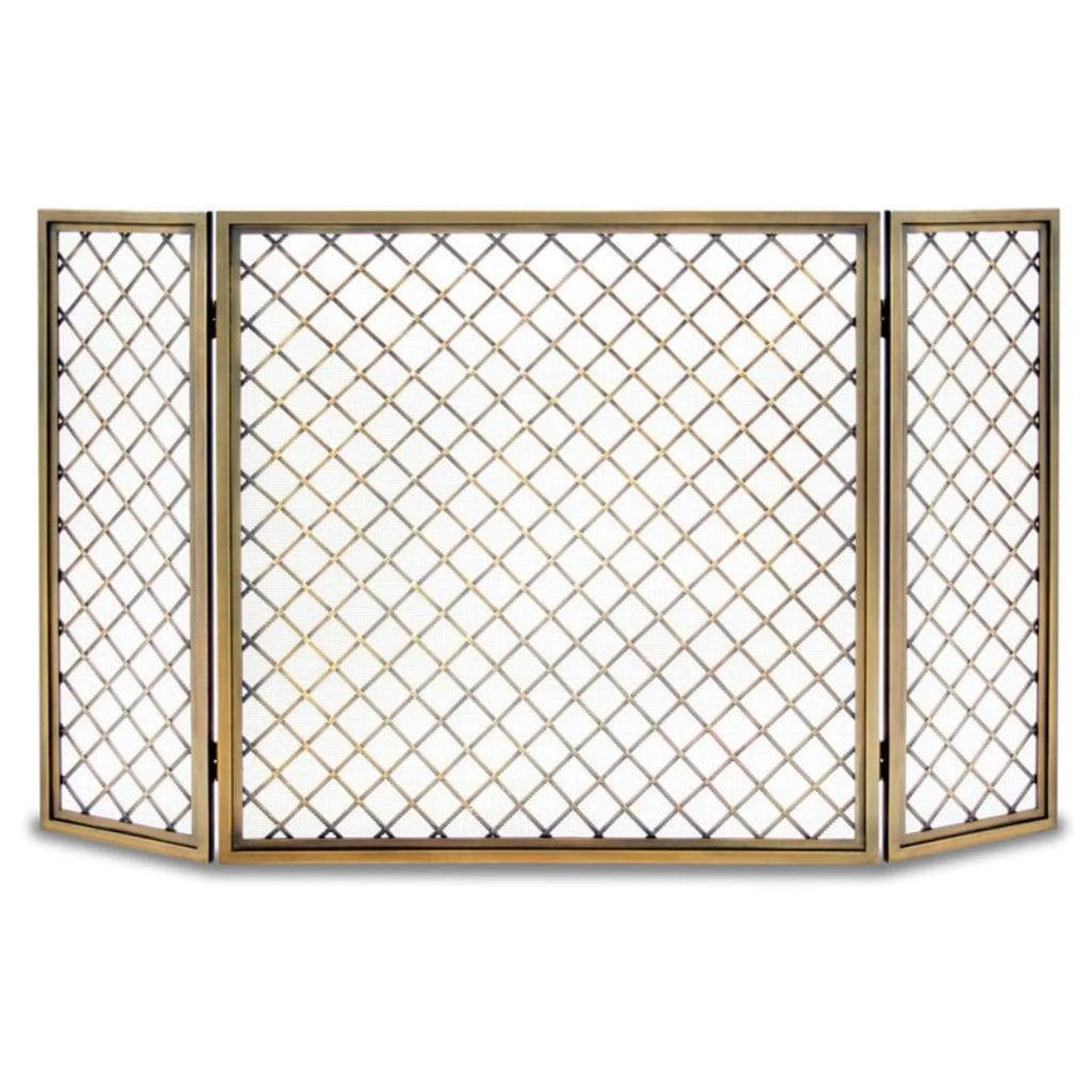 Pilgrim Hartwick 49" Antique Brass Tri-Panel Screen