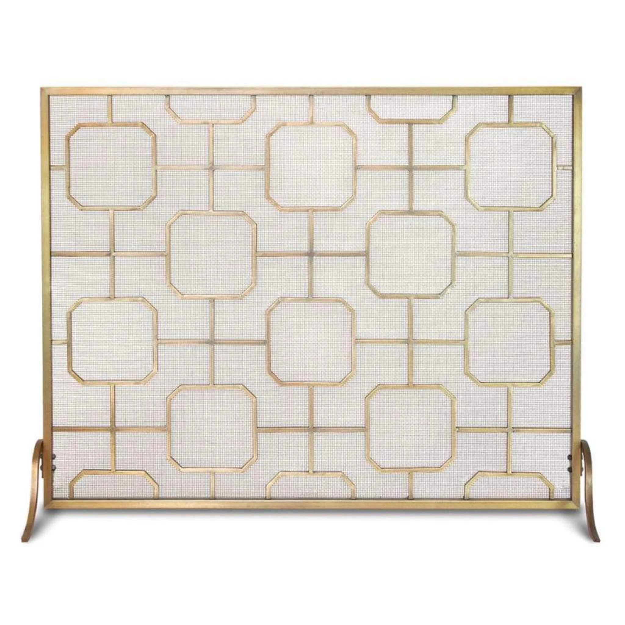 Pilgrim Madison 39" Burnished Brass Single-Panel Screen