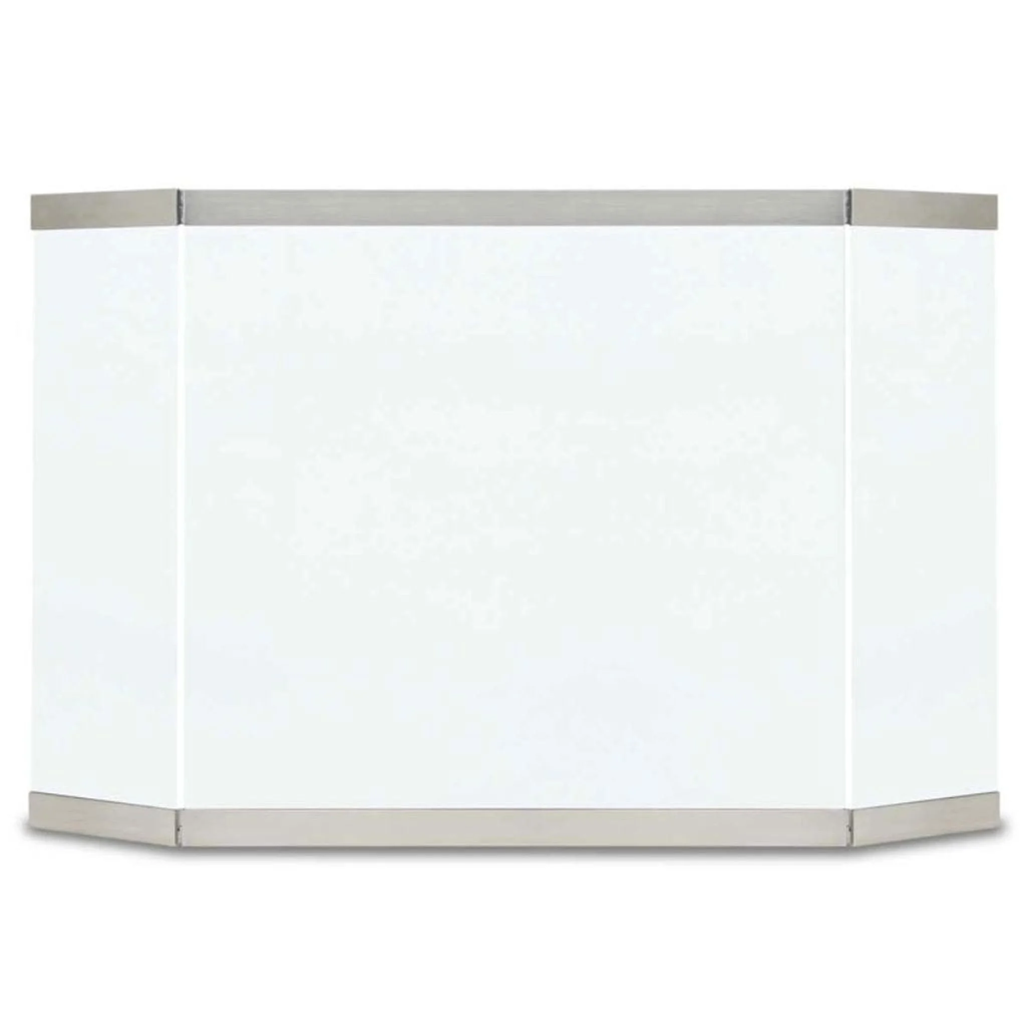 Pilgrim Modern 46" Stainless Steel Glass Tri-Panel Screen
