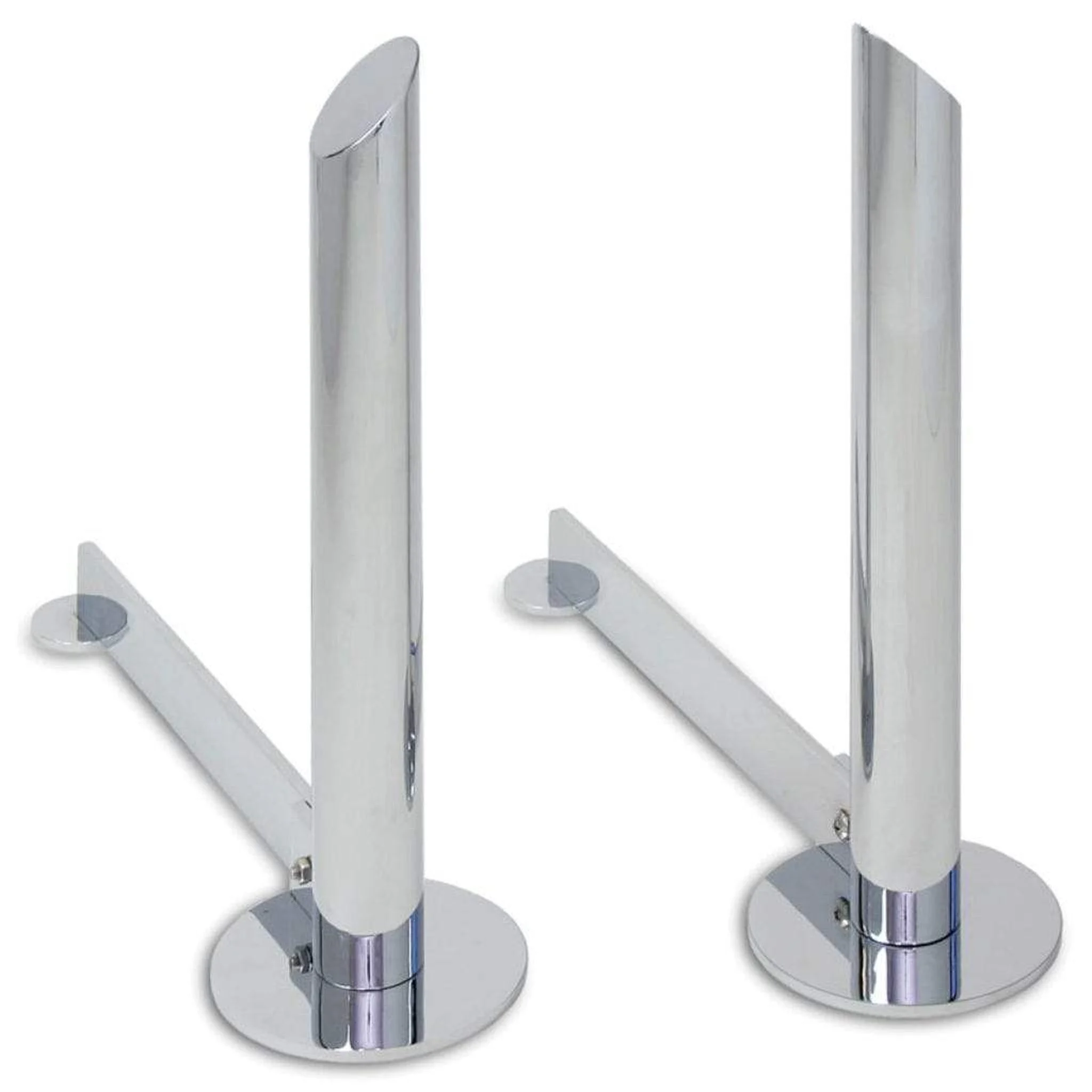 Pilgrim Modern Tower 5" Polished Nickel Andiron