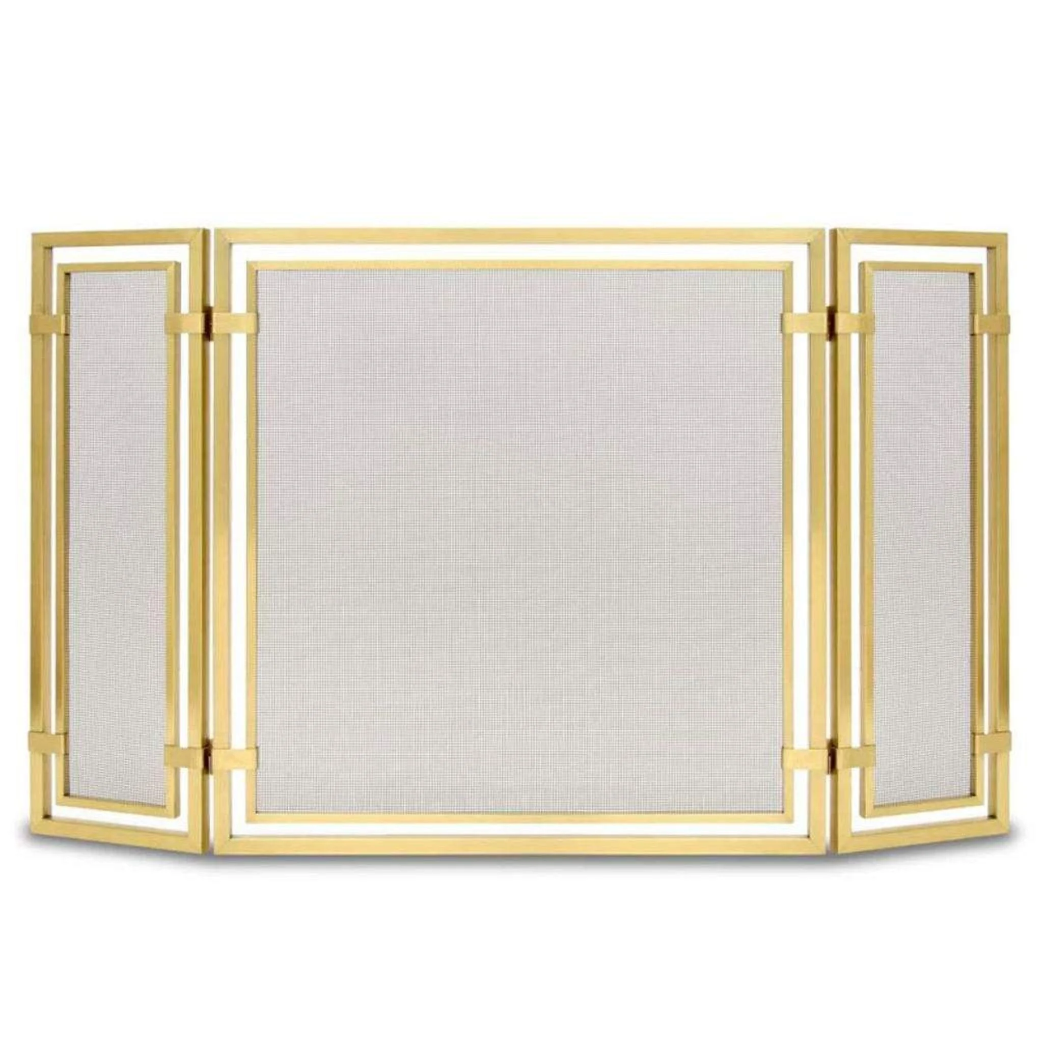 Pilgrim Sinclair 50" Burnished Brass Tri-Panel Screen