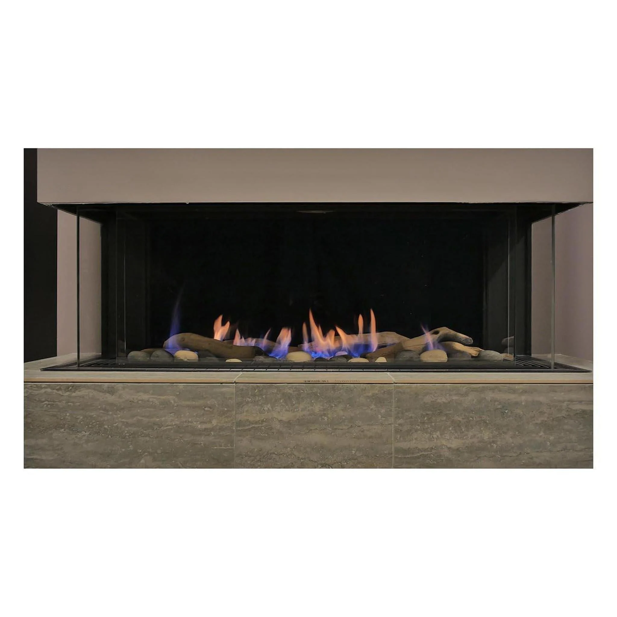 Sierra Flame by Amantii Toscana 38" Three-Sided Peninsula Direct Vent Natural Gas Fireplace