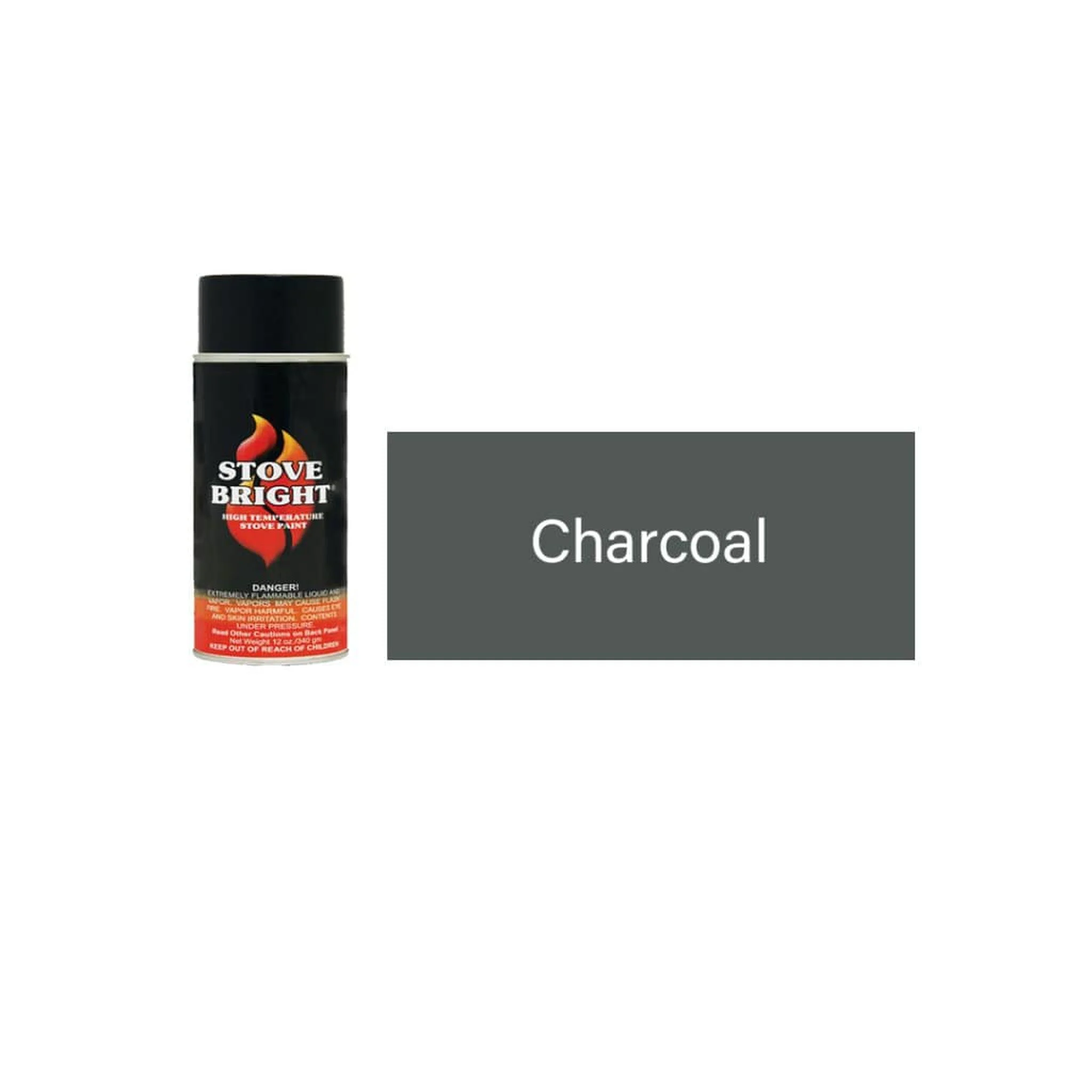Stove Bright Charcoal High Heat Temperature Paint - 12/Case