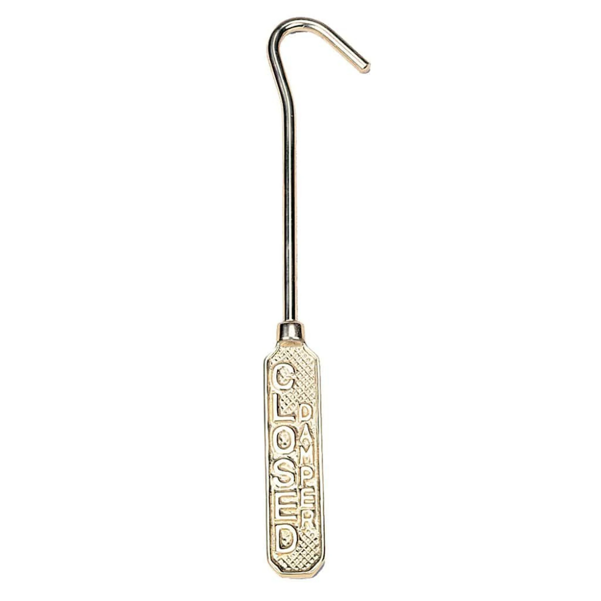 UniFlame 13" C-9158 Solid Brass Open and Close Damper Pull