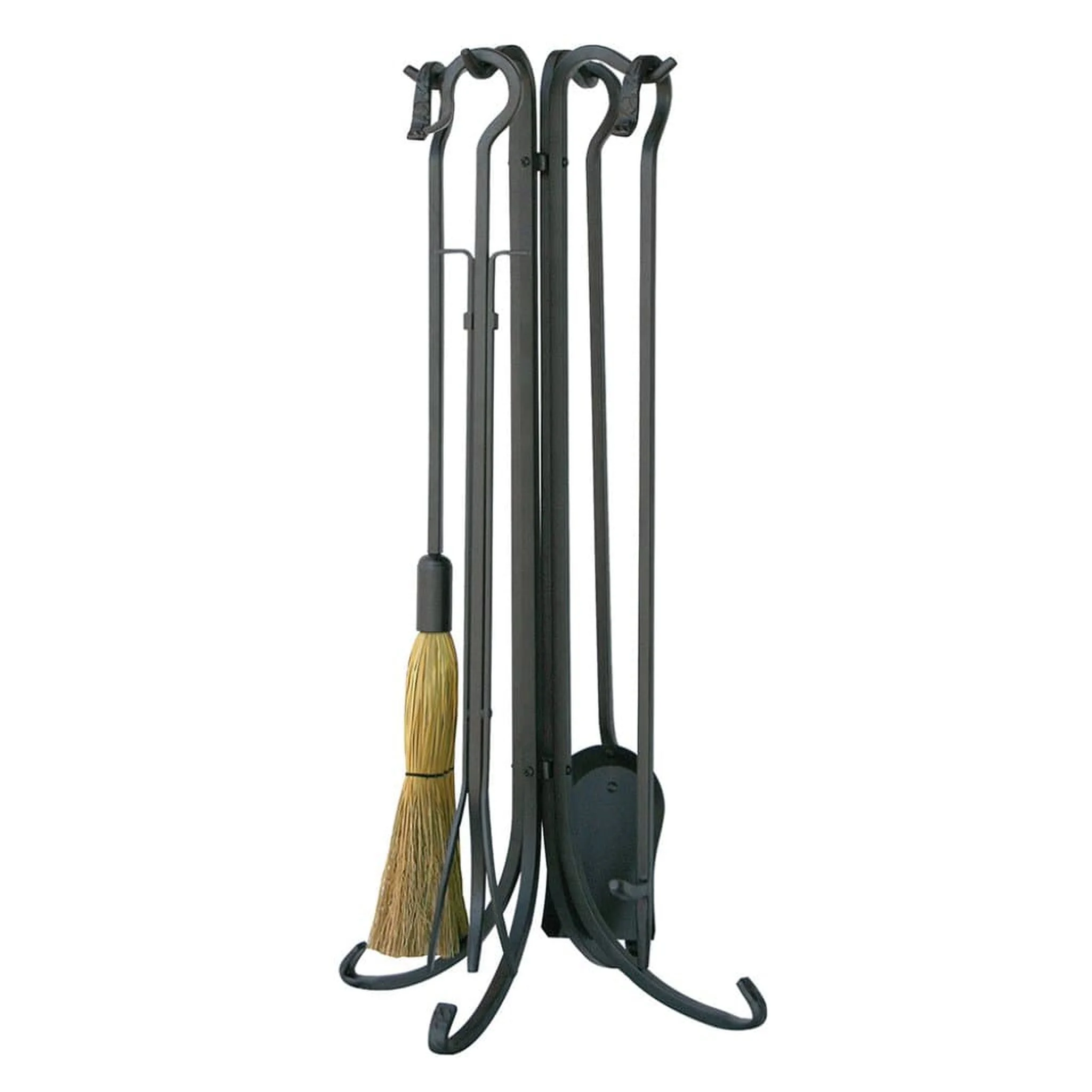 UniFlame 33" F-1181 5-Piece Olde World Iron Fireset w/ Crook Handles
