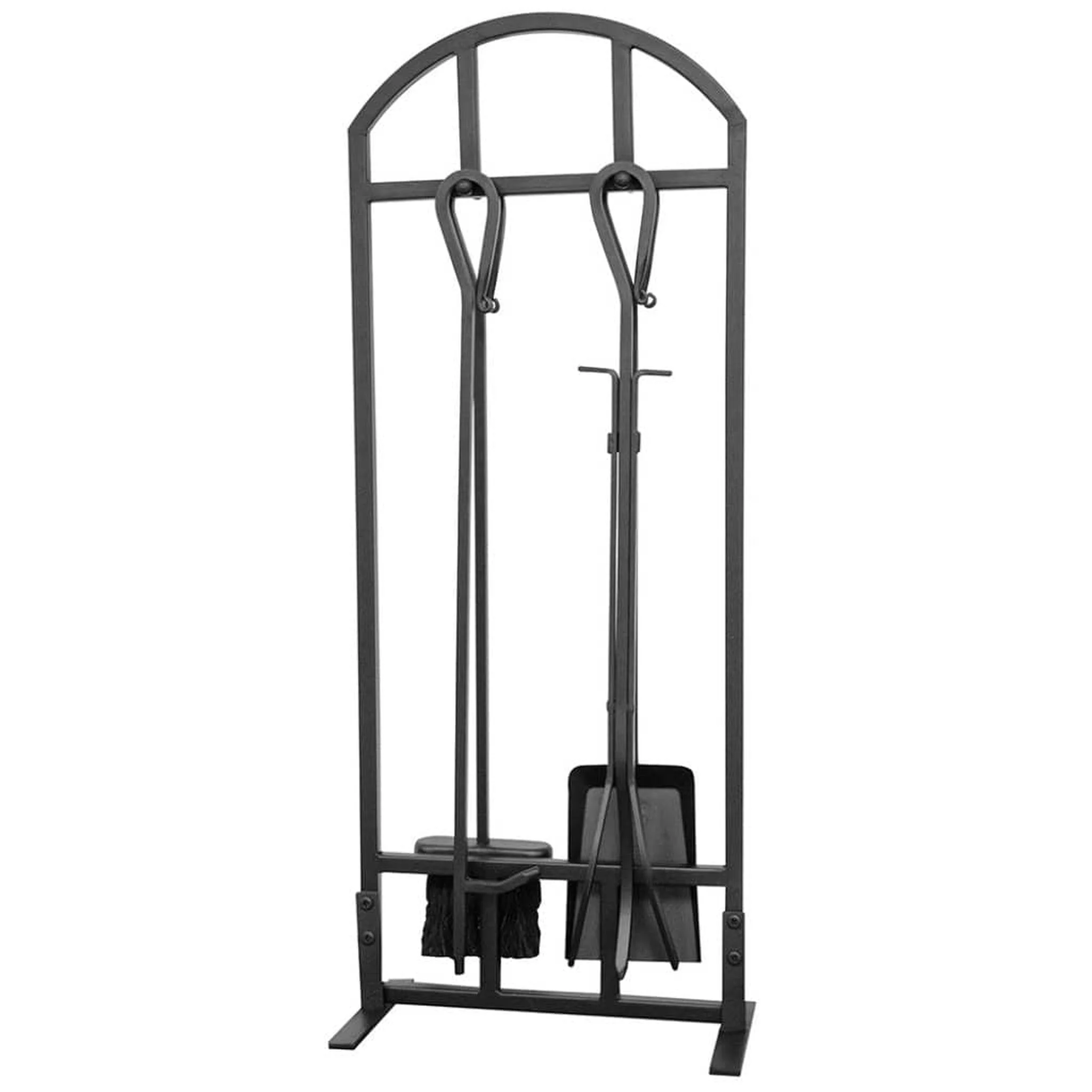 UniFlame 33" F-1739 5-Piece Black Mission Fireset w/ Crook Handles