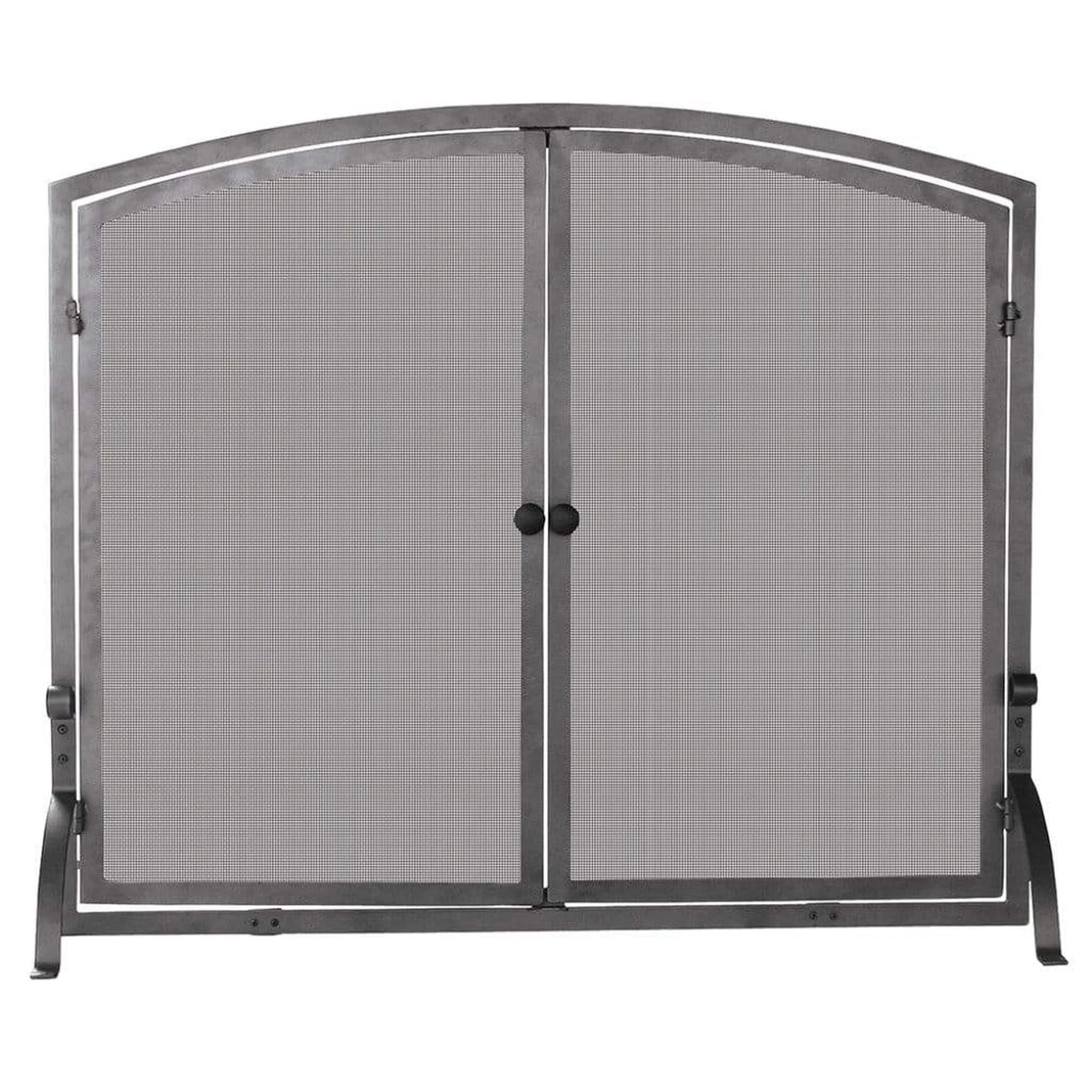 UniFlame 39" S-1146 Medium Single Panel Olde World Iron Screen w/ Doors