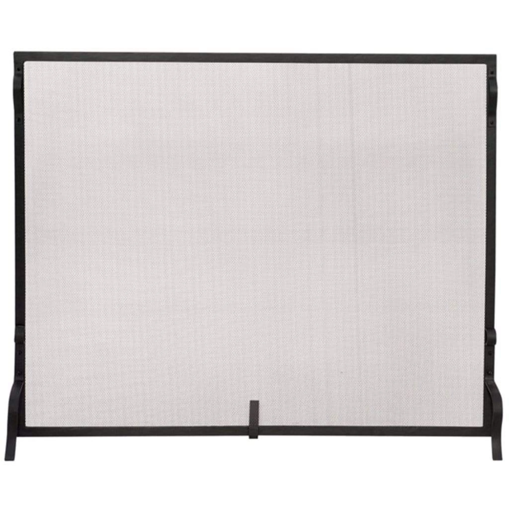 UniFlame 41" S-1127 Small Single Panel Black Wrought Iron Screen