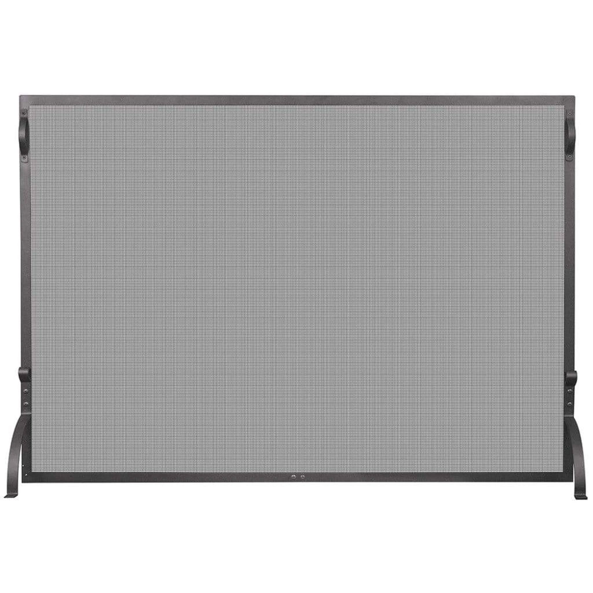 UniFlame 50" S-1075 Large Single Panel Black Wrought Iron Screen