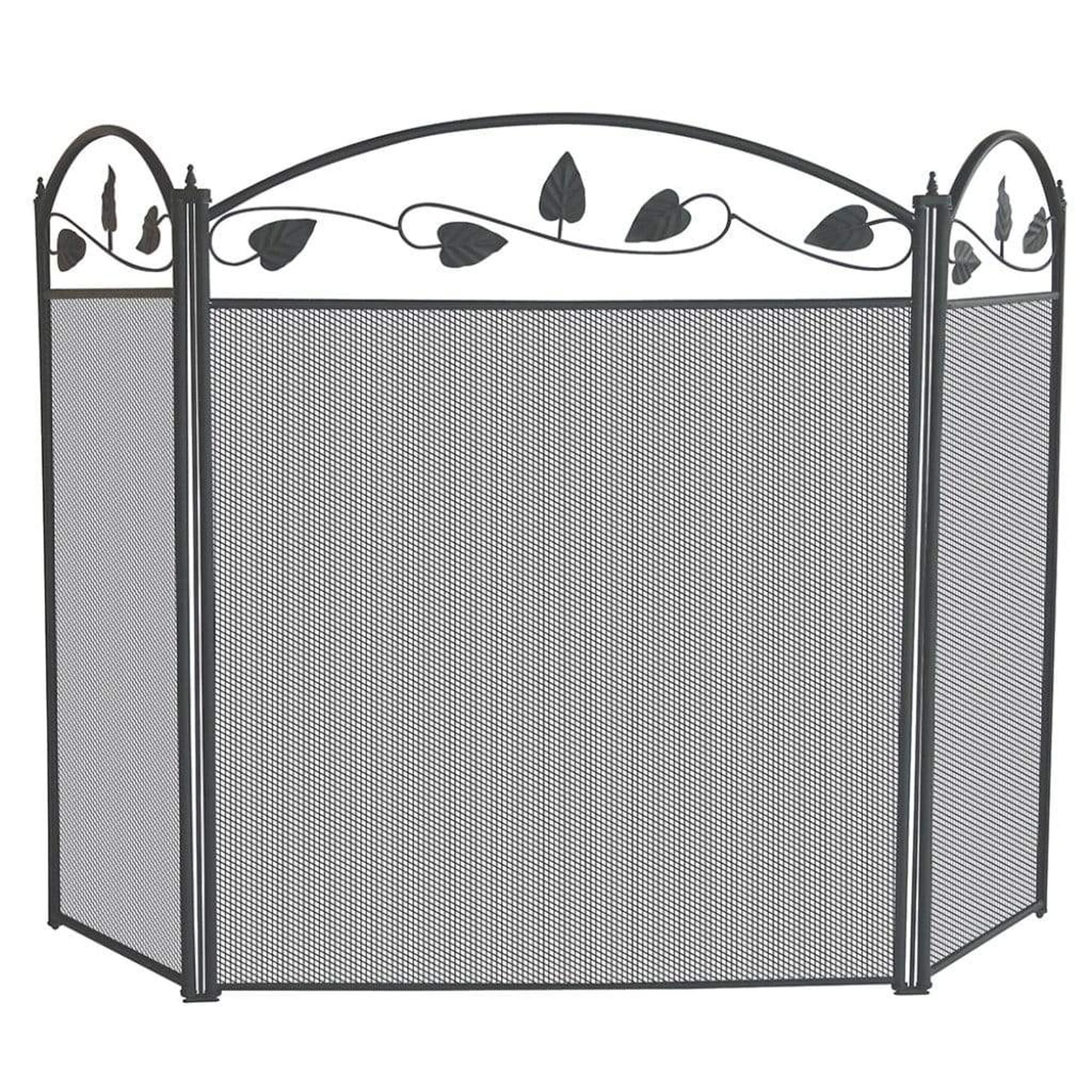 UniFlame 52" S-1037 3 Fold Black Top Leaf Screen