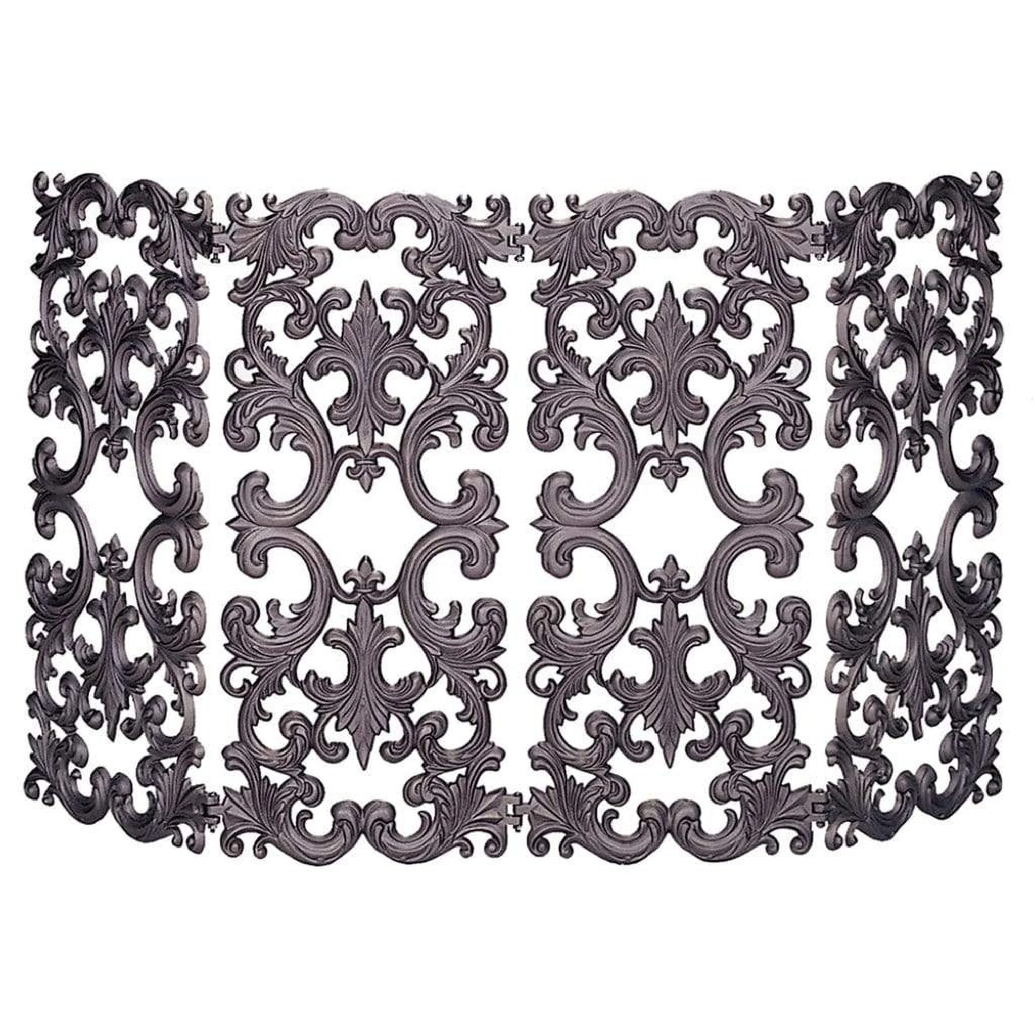 UniFlame 54" S-5804 4 Fold Bronze Cast Aluminum Screen