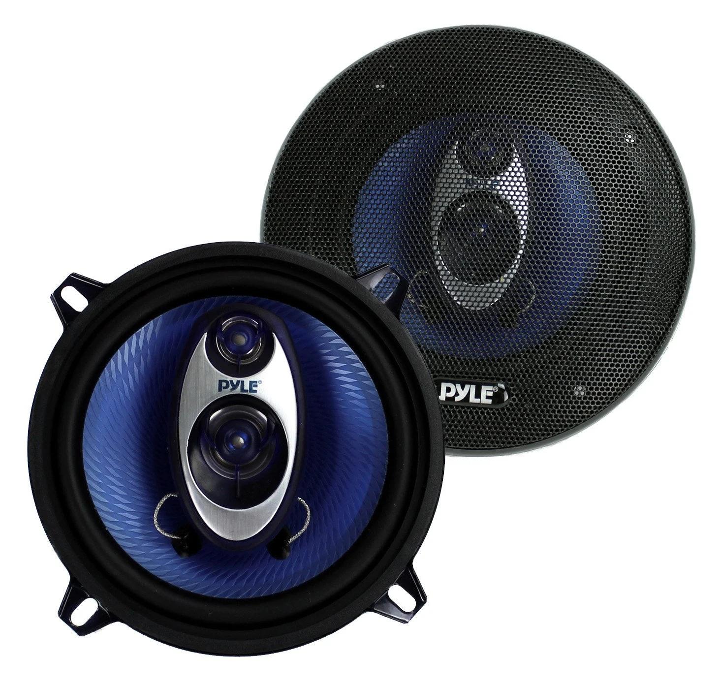 Pyle 5.25" 200W 3-Way Car Audio Triaxial Speakers Blue (Pair)