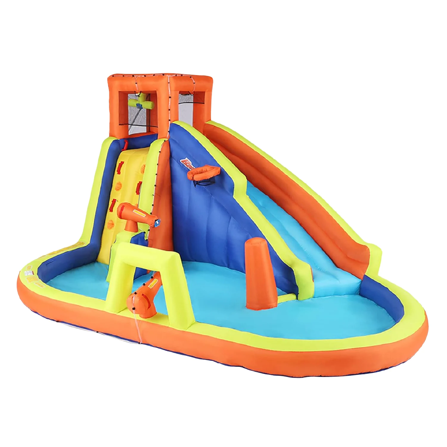 Banzai Inflatable Battle Blast Adventure Activity Water Park & 3 Water Cannons