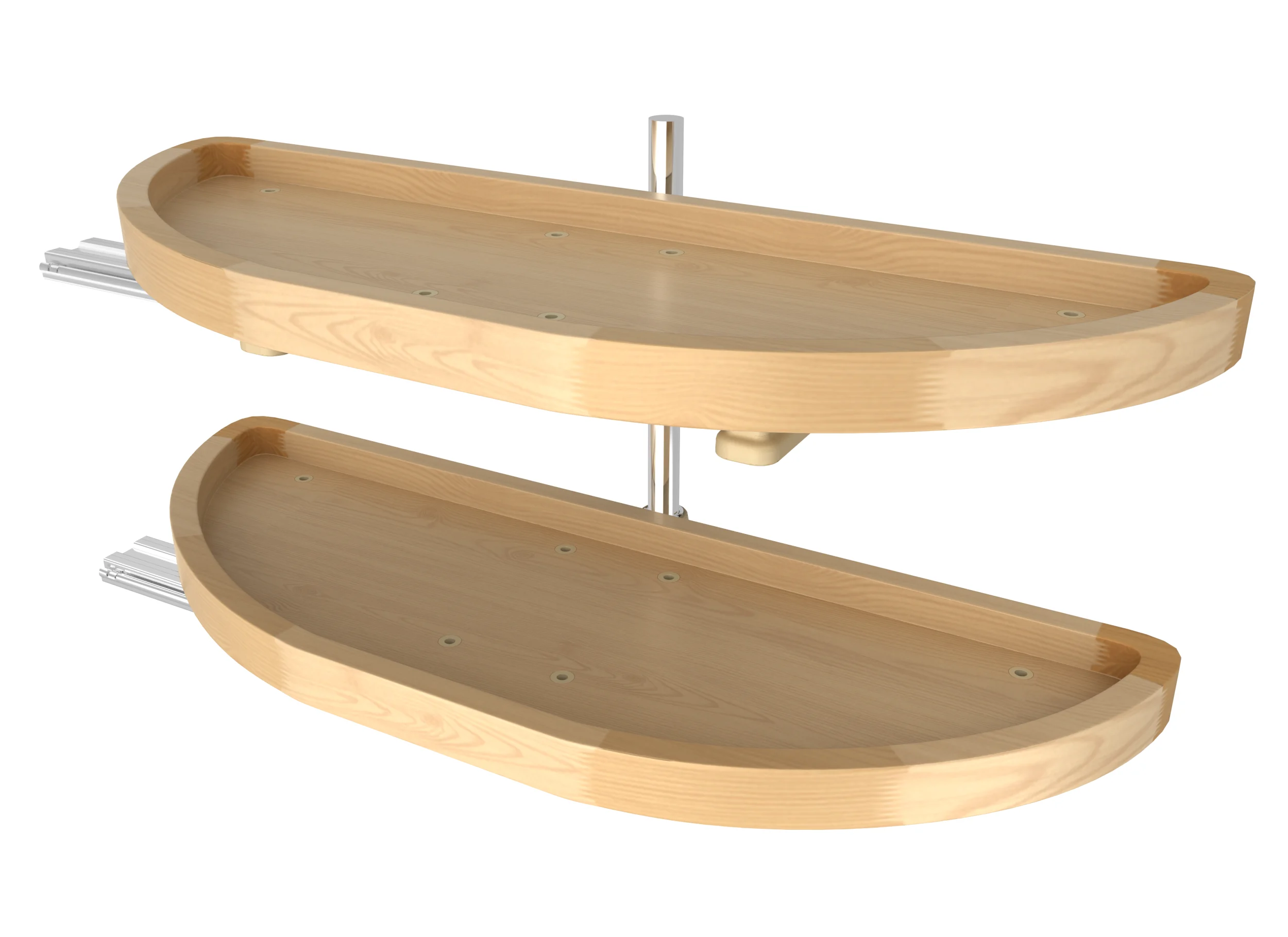 Rev-a-Shelf 35" Lazy Susan Half-Moon Shaped 2-Shelf Turner, 4WLS882-35-570
