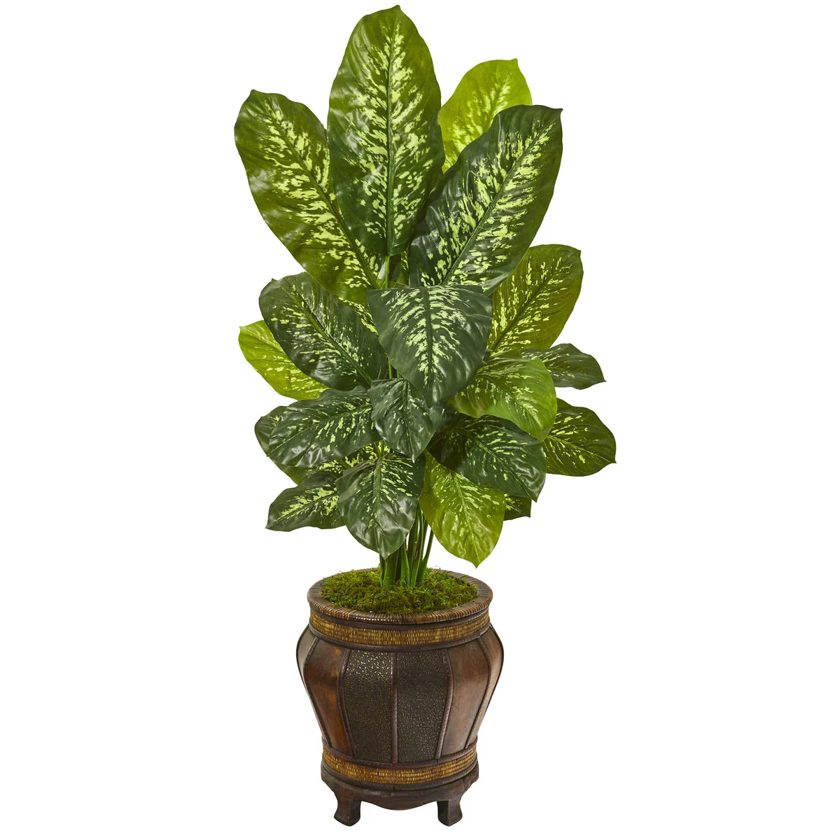 Nearly Natural 9785 51" Artificial Green Real Touch Dieffenbachia Plant in Planter