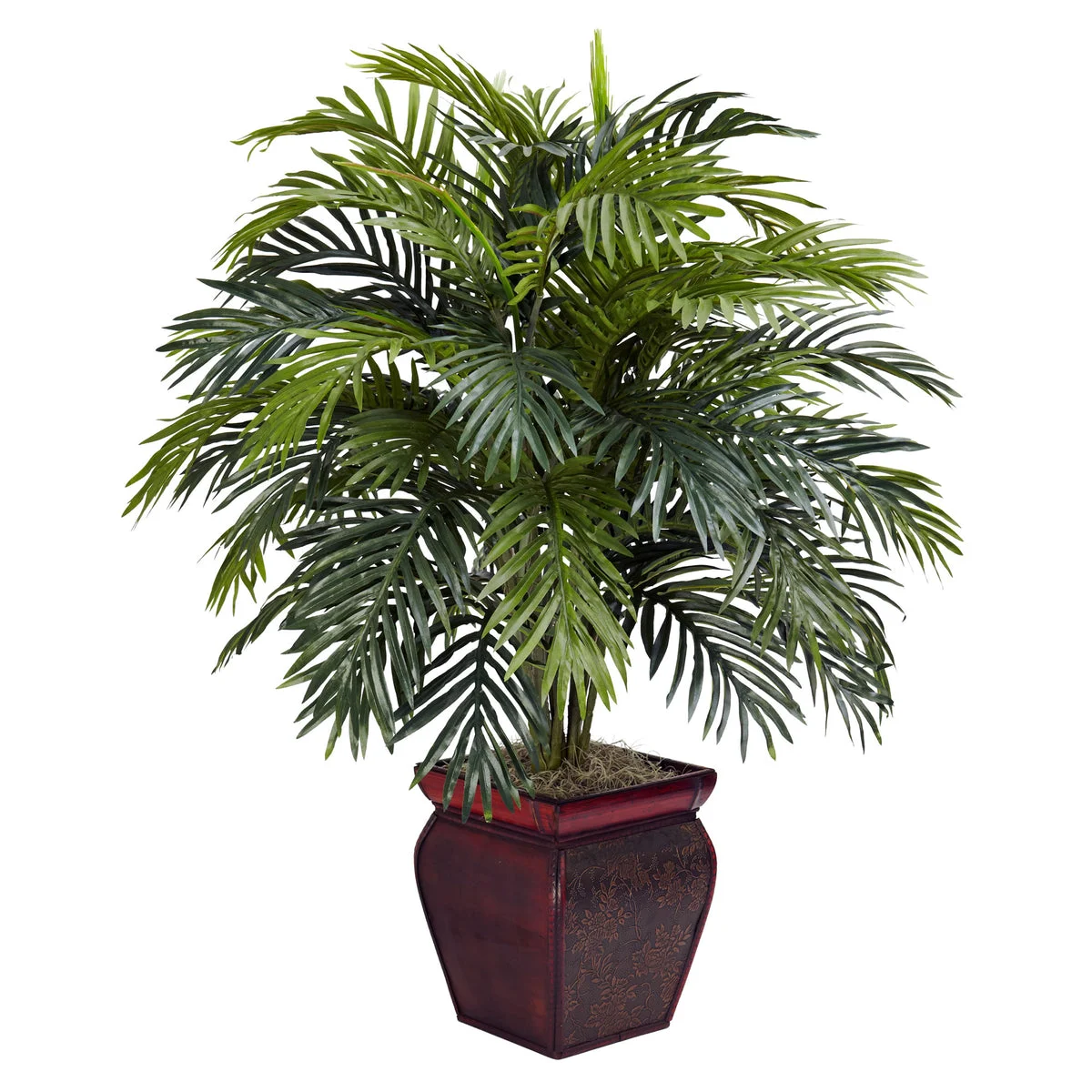 Nearly Natural Areca w/Decorative Planter Silk Plant
