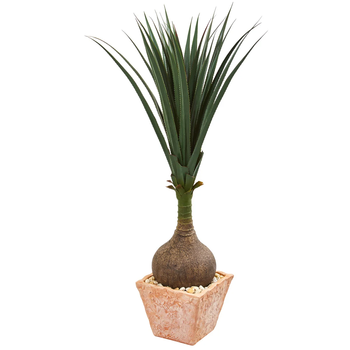Nearly Natural 9324 58" Artificial Green Yucca Plant in Terra Cotta Planter