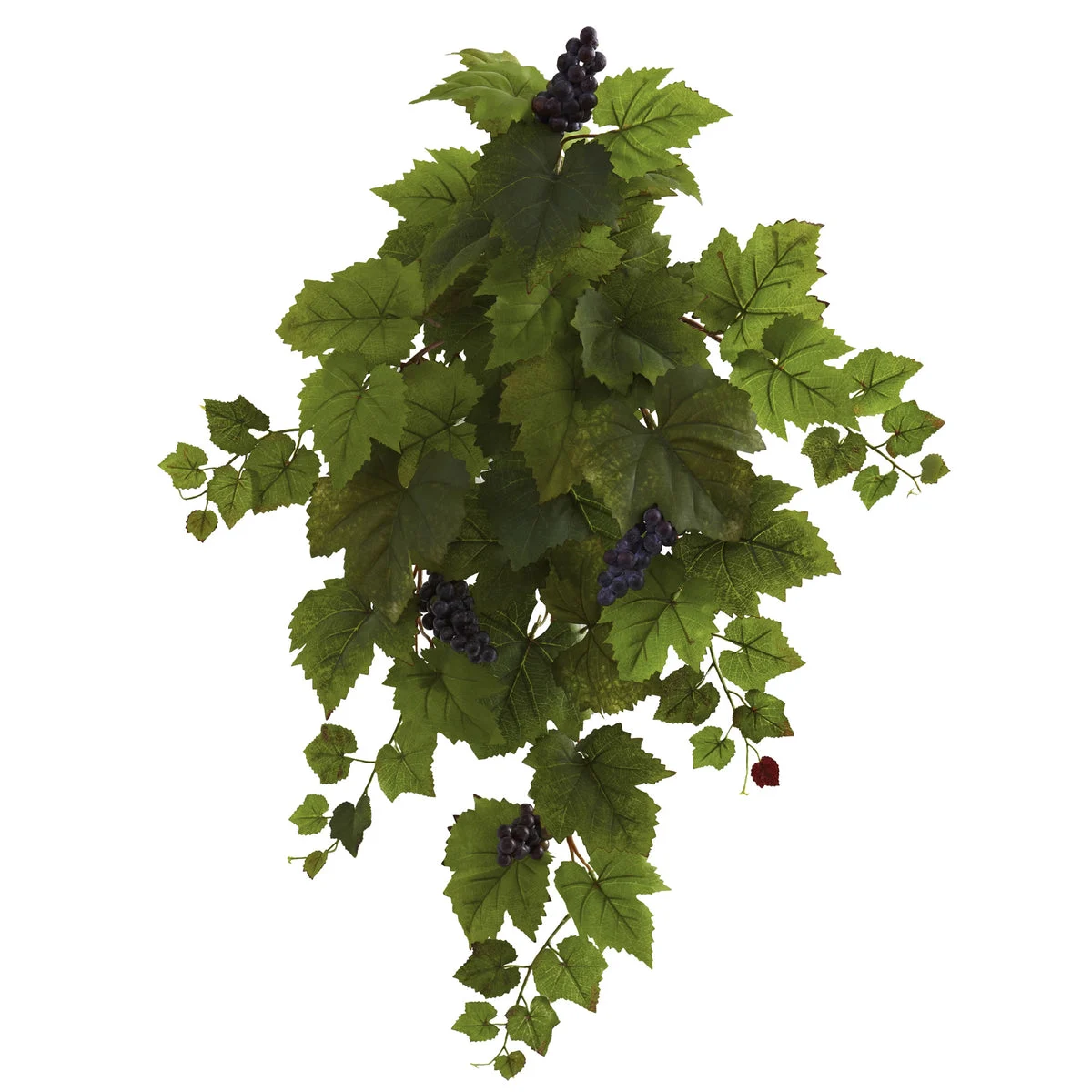 Nearly Natural 6114-S2 31" Artificial Green Grape Hanging Leaf Plant, Set of 2