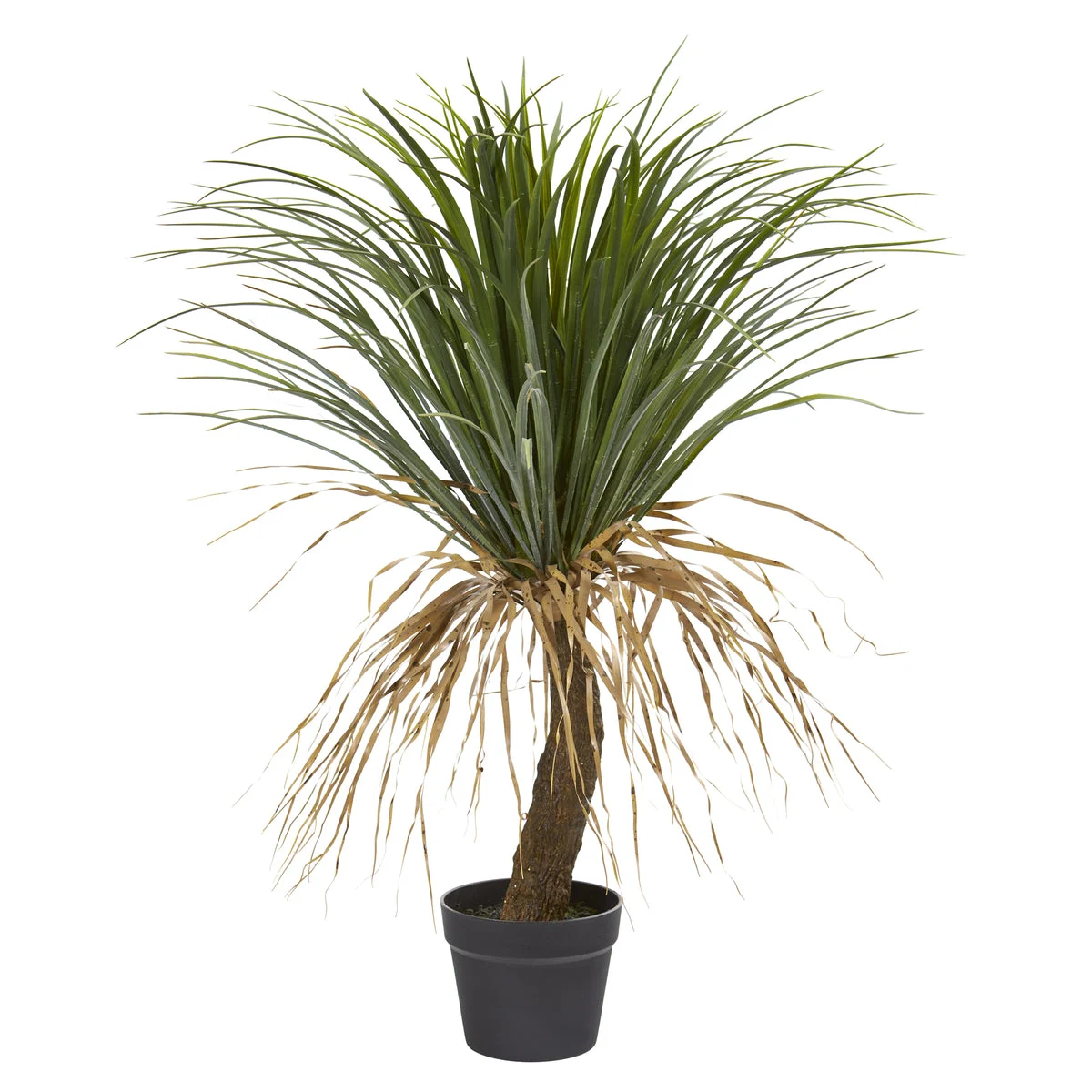 Nearly Natural 8706 3' Artificial Green Molina Plant in Black Pot