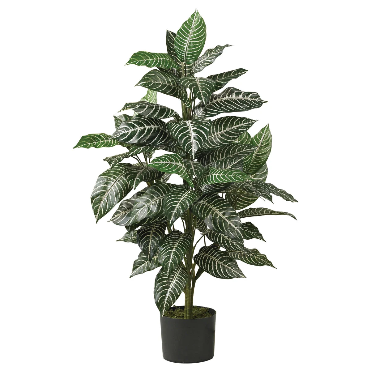 Nearly Natural 3` Zebra Silk Plant