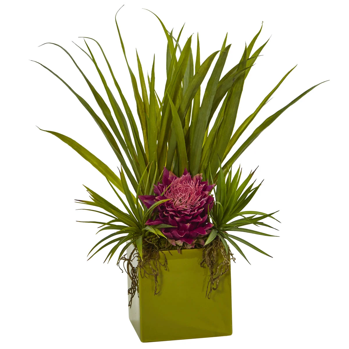 Nearly Natural Tropical And Succulent Arrangement