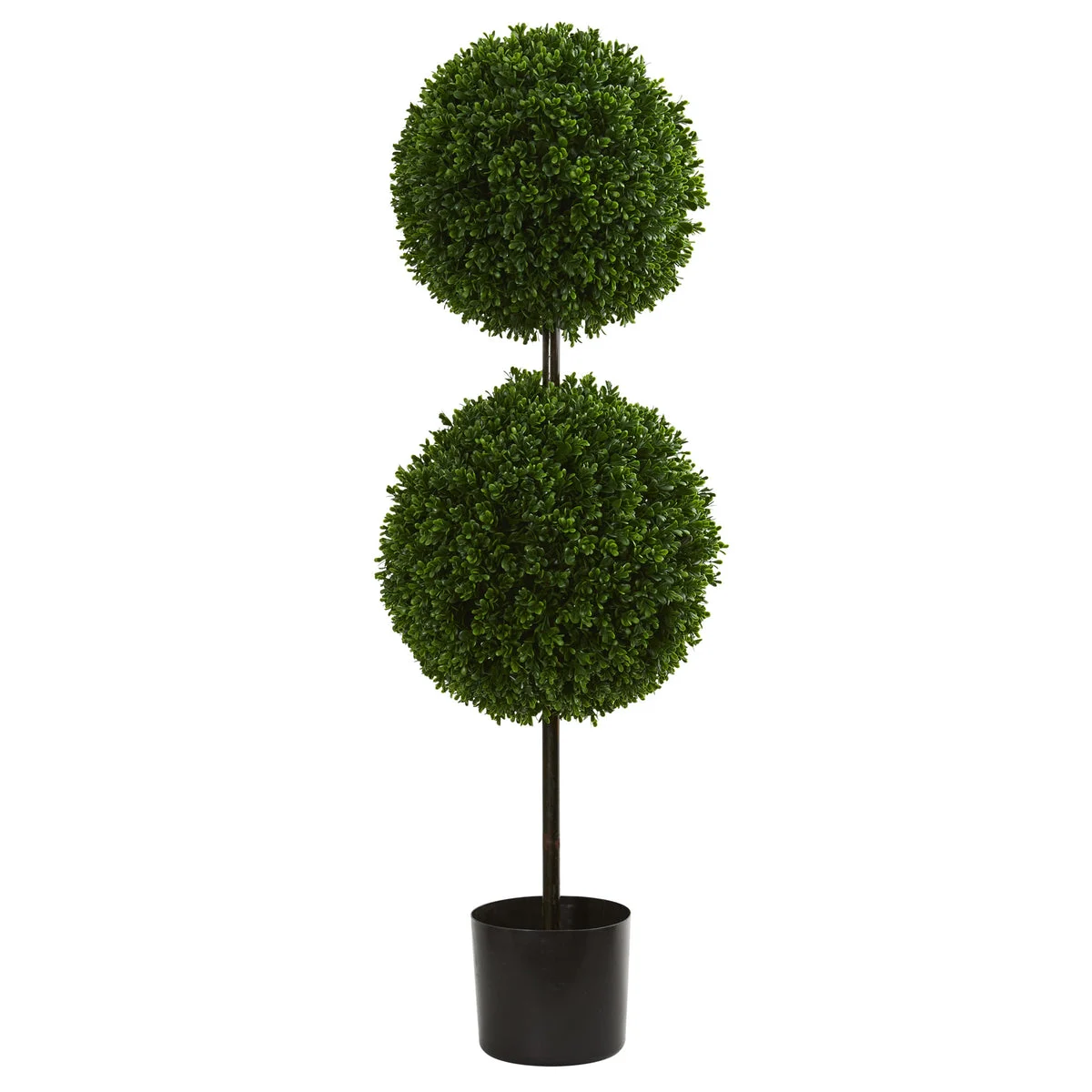 Nearly Natural 5494 3.5' Artificial Green Boxwood Double Ball Topiary Tree, UV Resistant (Indoor/Outdoor)