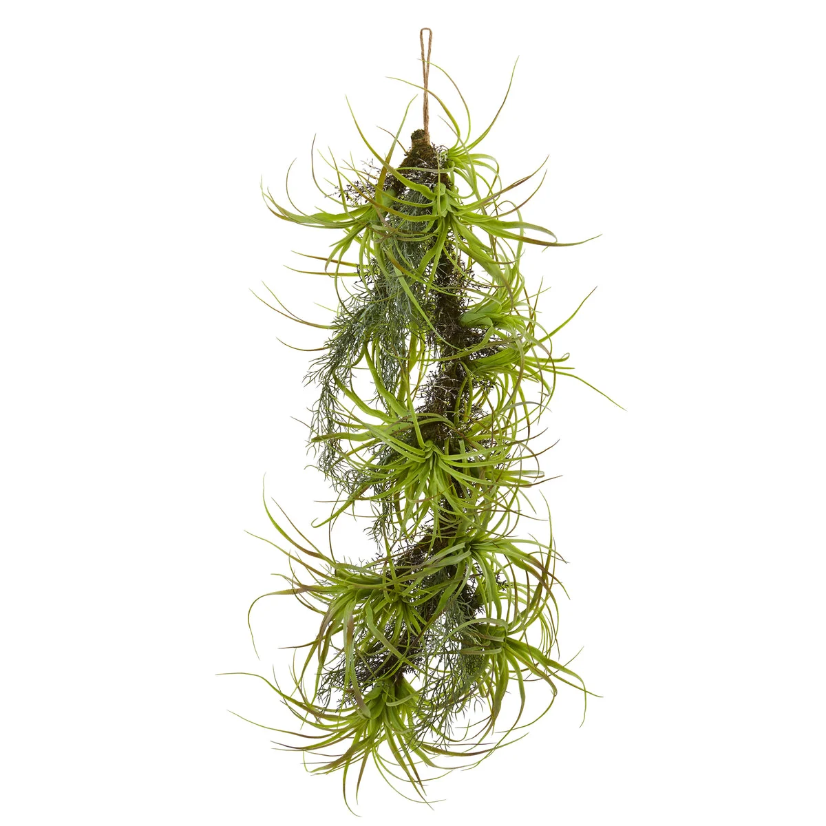 Nearly Natural 8340 48" Artificial Green Air Plant Hanging Plant