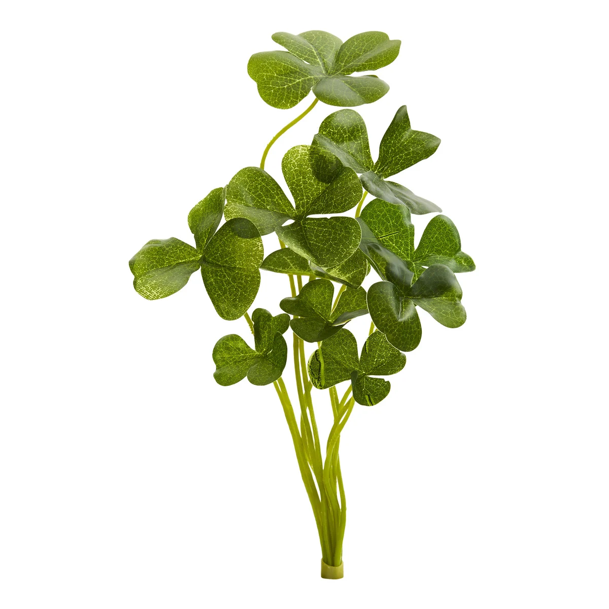 Nearly Natural 6263-S24 10" Artificial Green Clover Plant, (Set of 24)