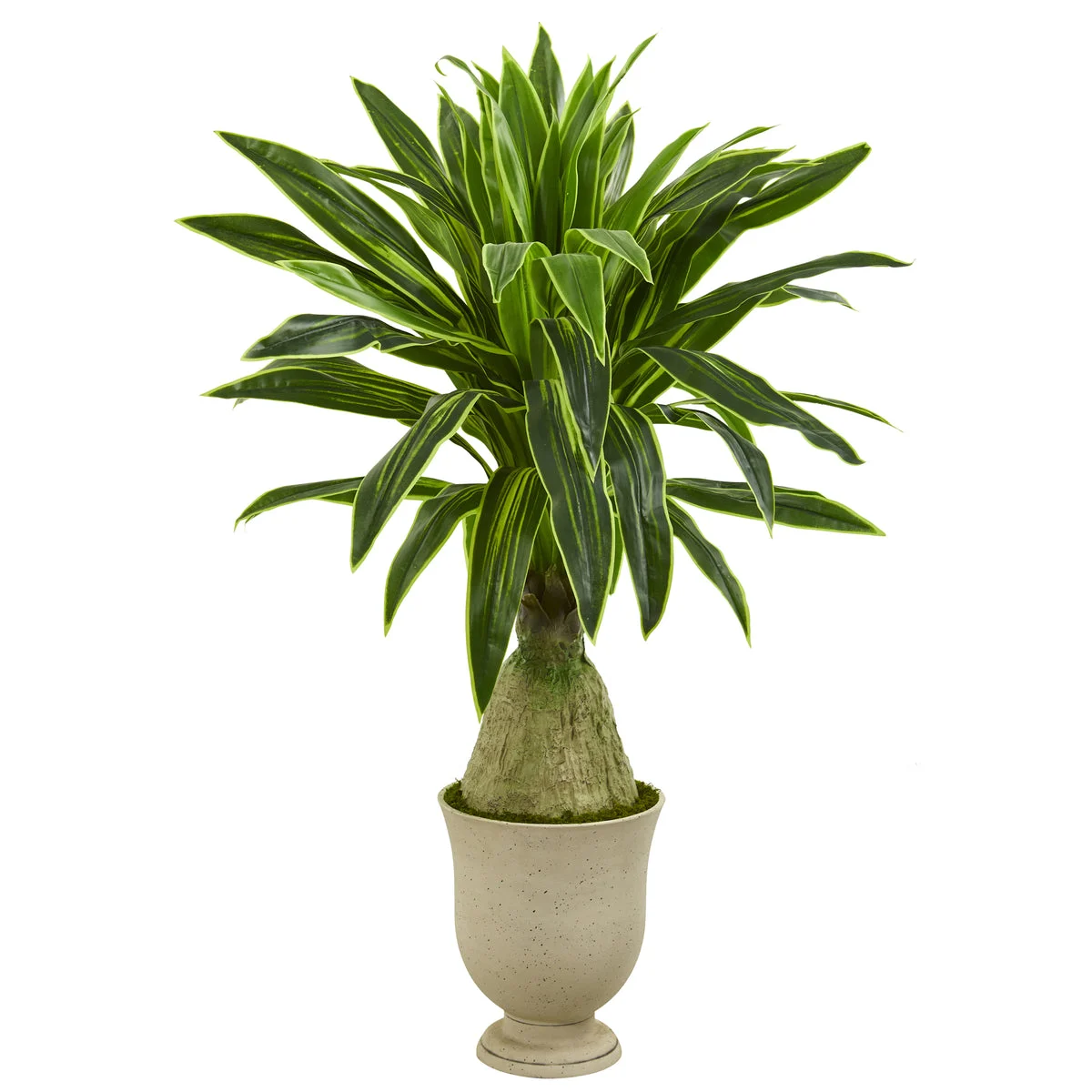 Nearly Natural P1248 59" Artificial Green Dracaena Plant in Decorative Urn