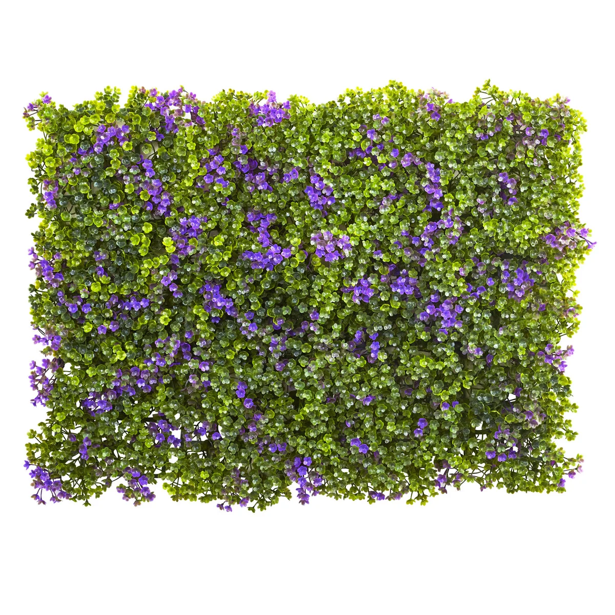 Nearly Natural 6153-S12 6" x 6" Artificial Purple & Green Clover Mat, Set of 12